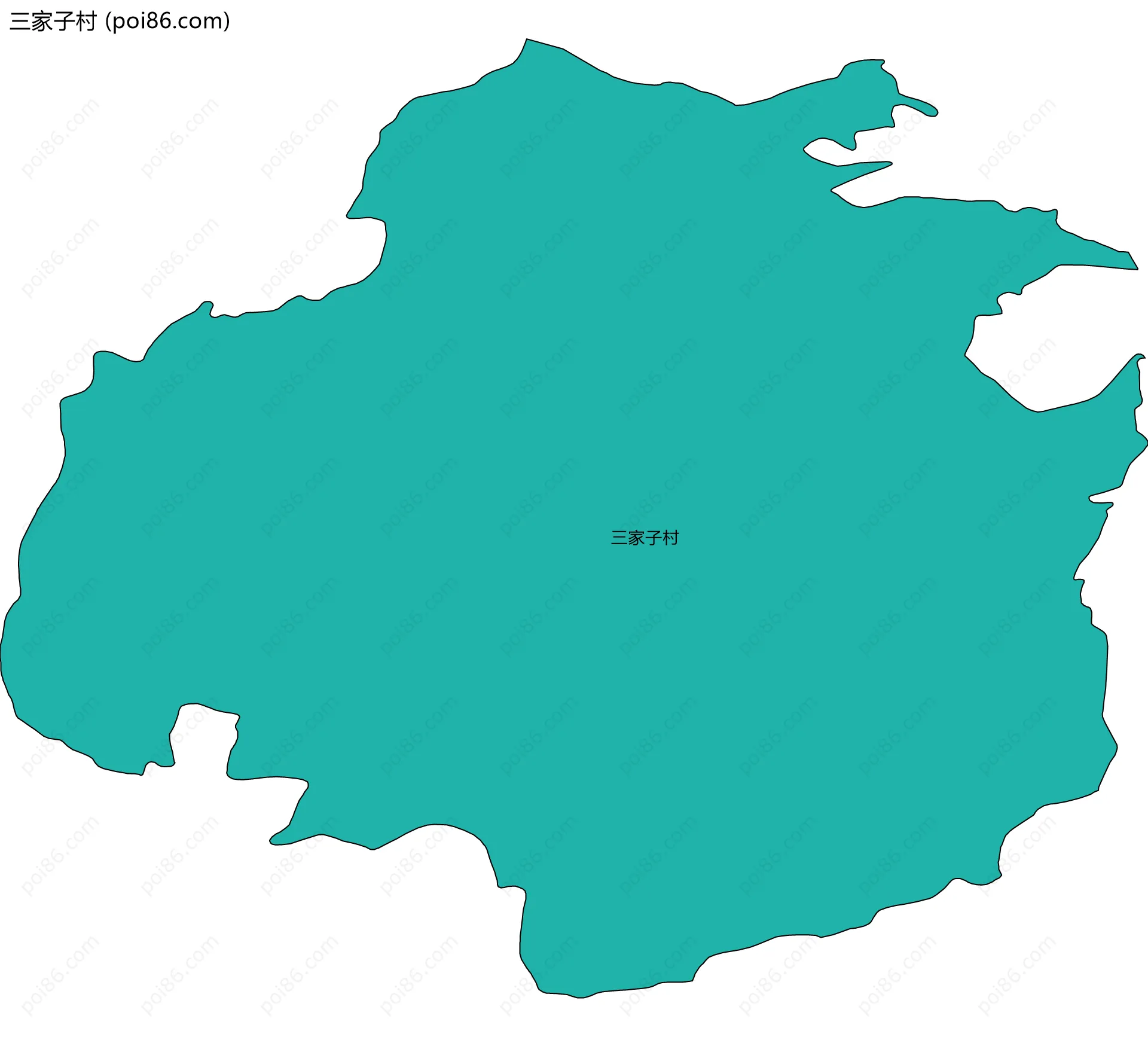 三家子村边界地图