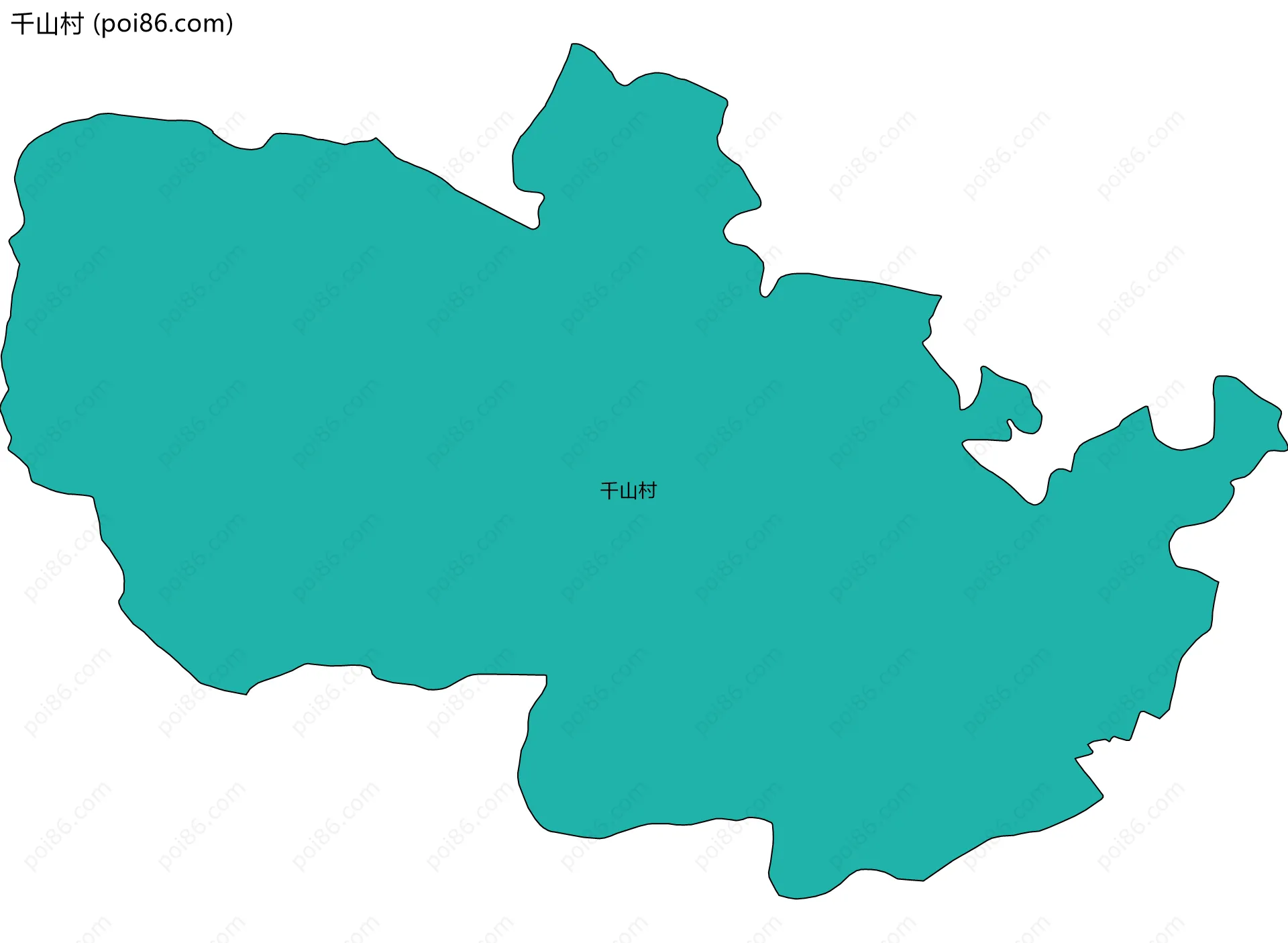 千山村边界地图