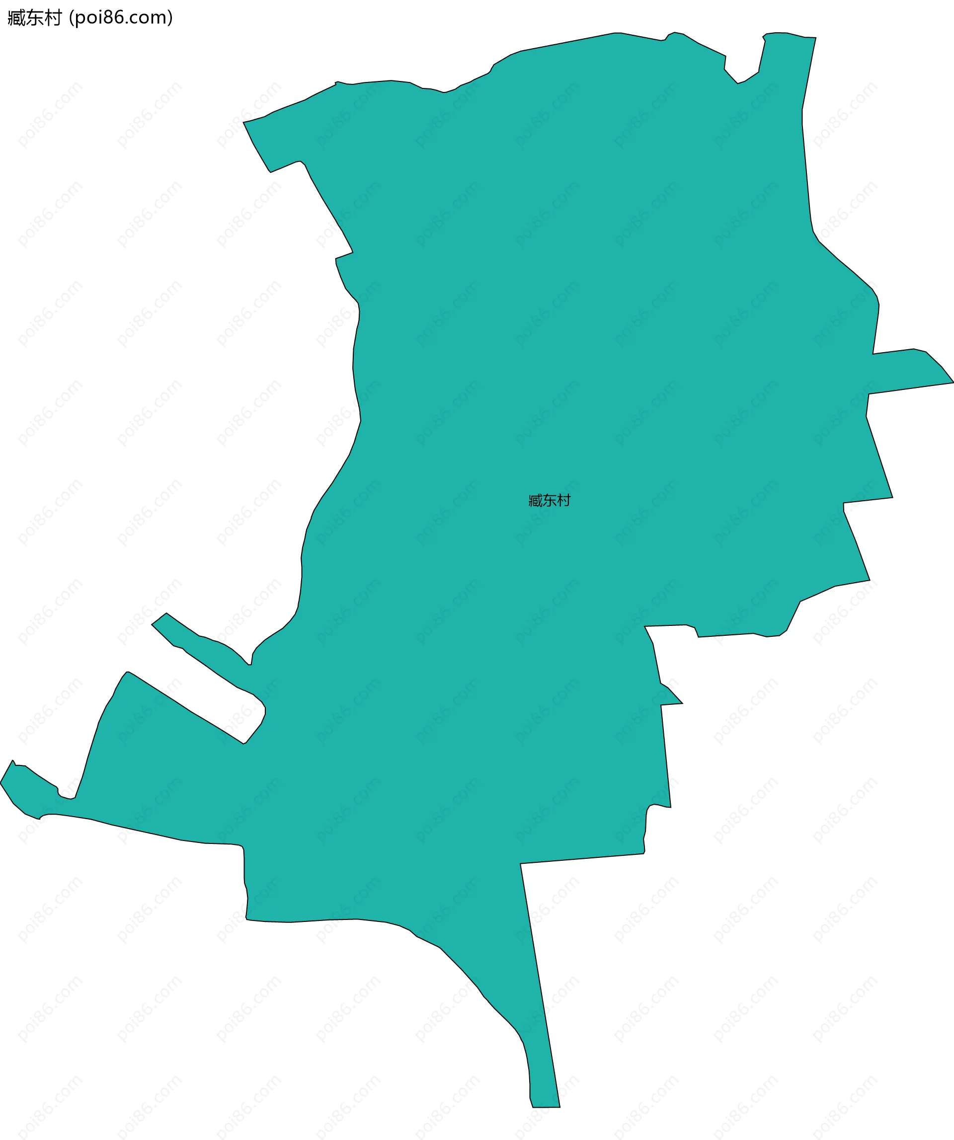 臧东村边界地图