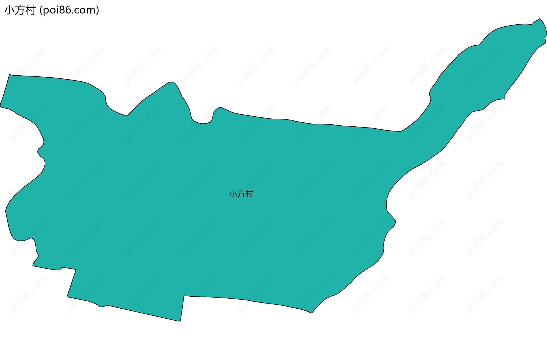 小方村边界地图