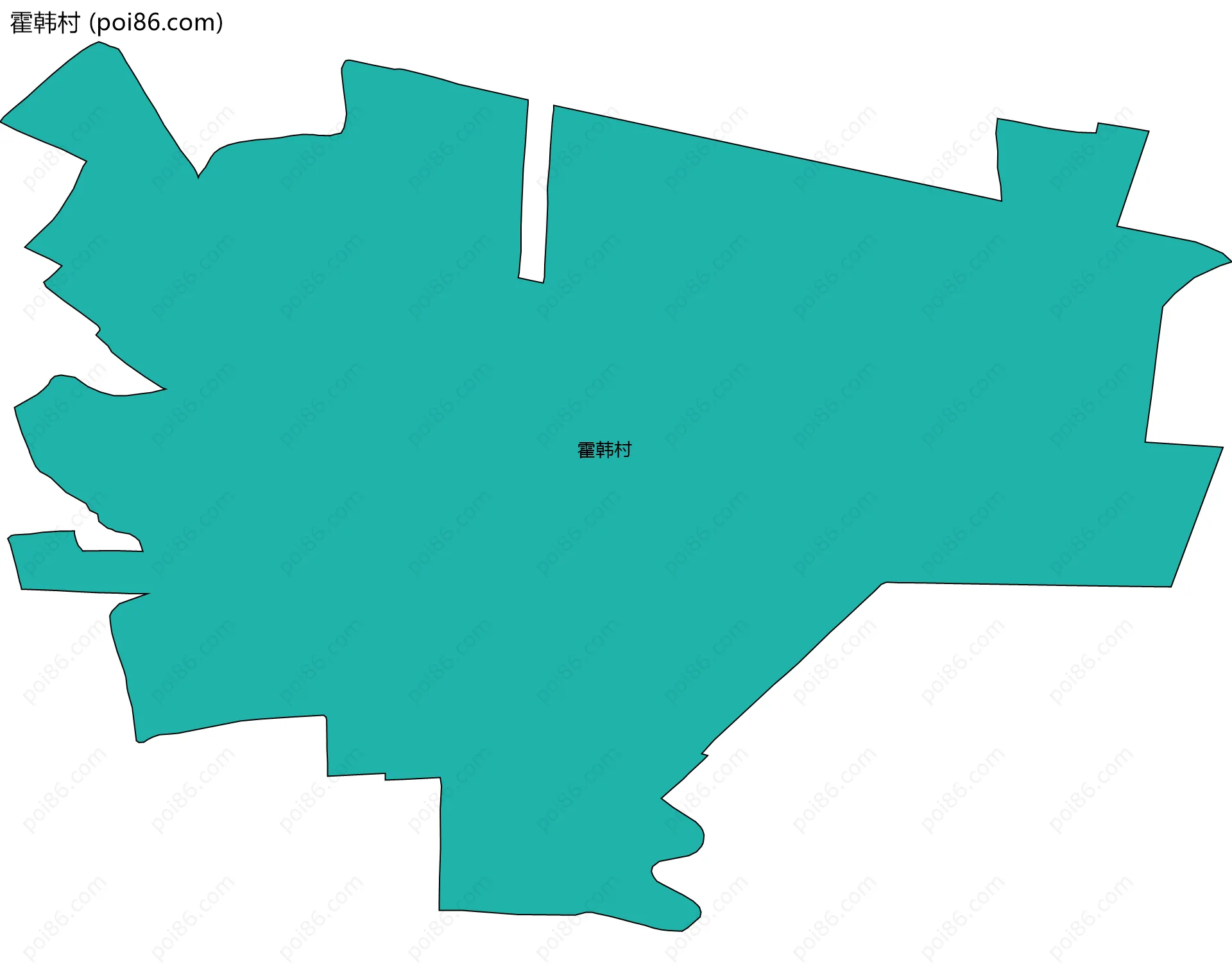 霍韩村边界地图