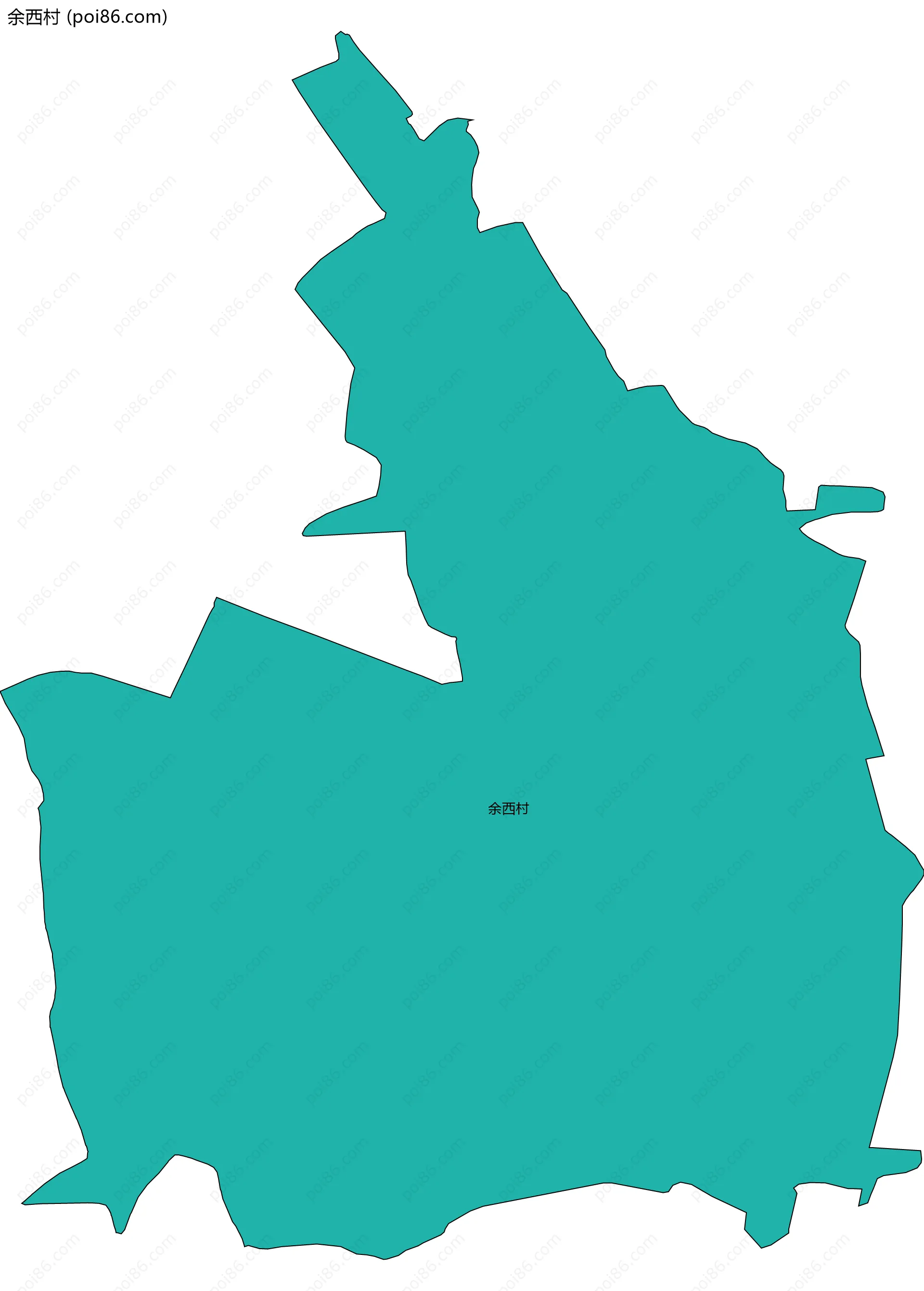 余西村边界地图