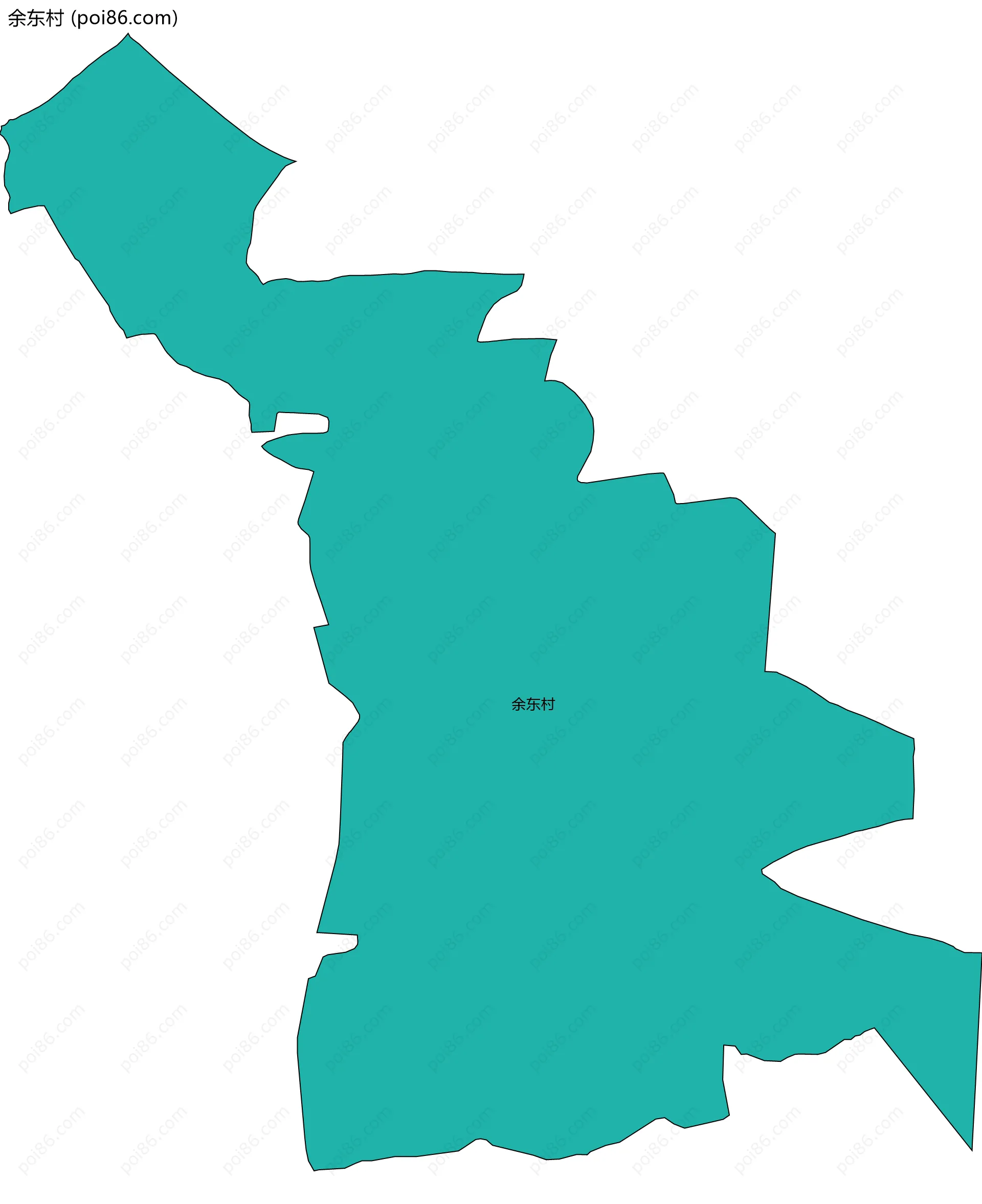 余东村边界地图