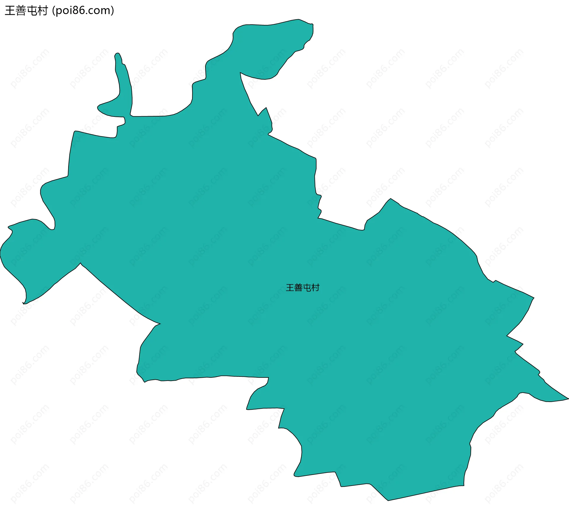 王善屯村边界地图