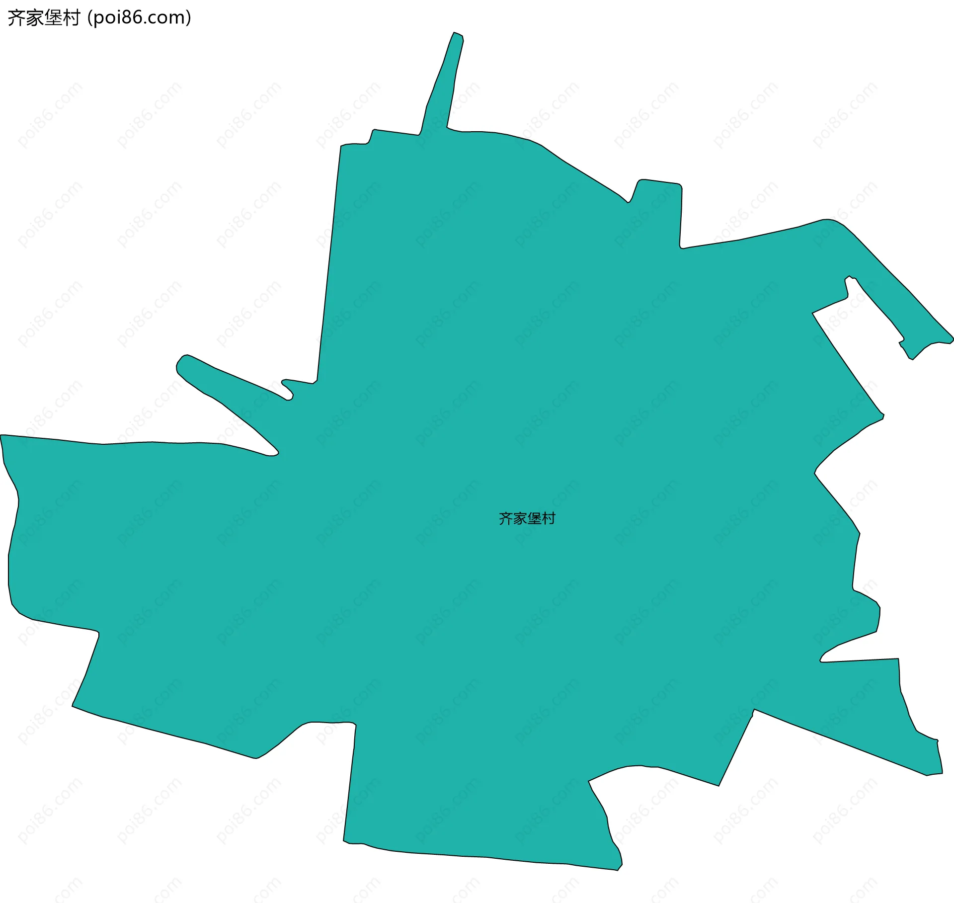 齐家堡村边界地图