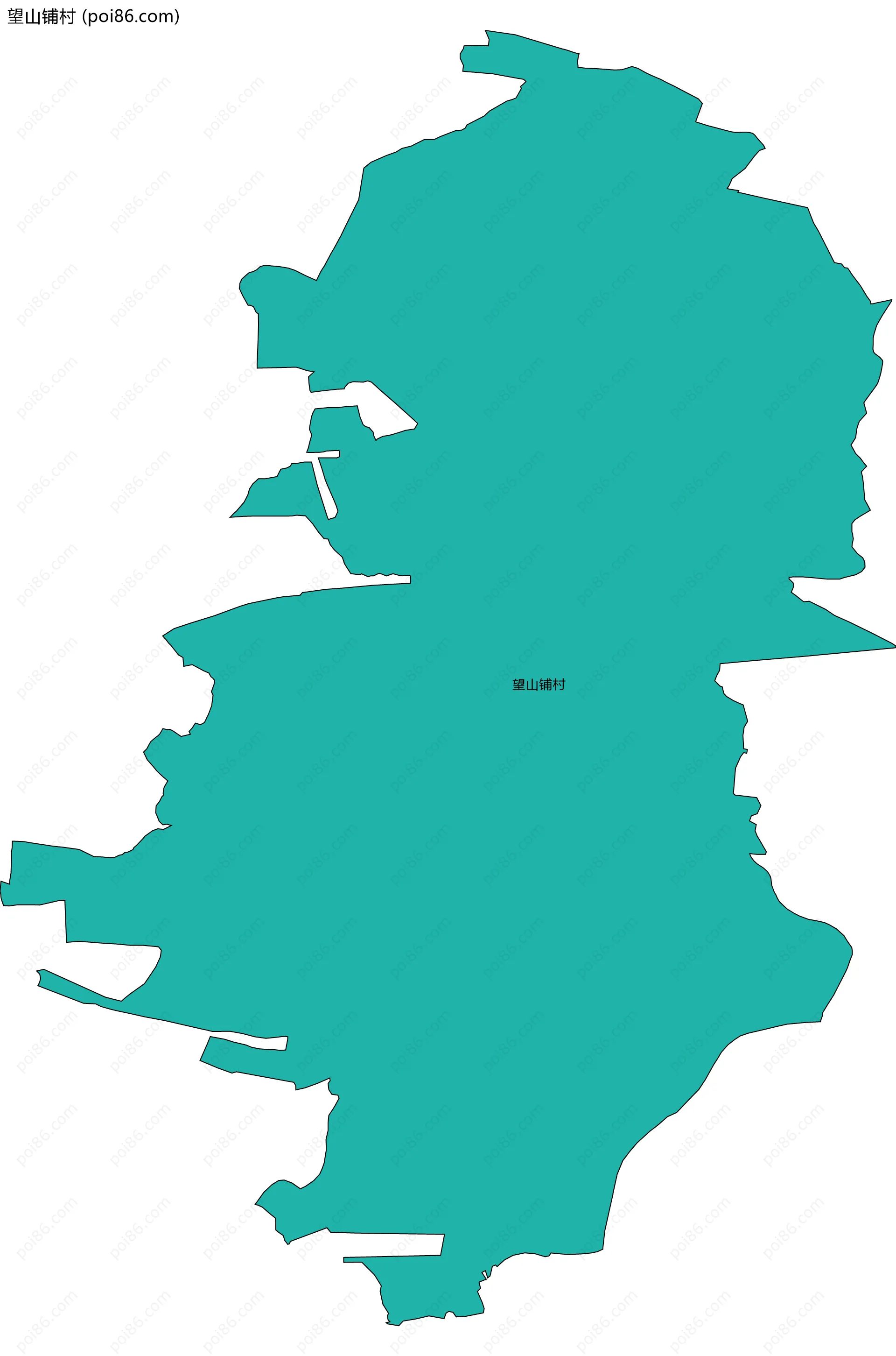 望山铺村边界地图
