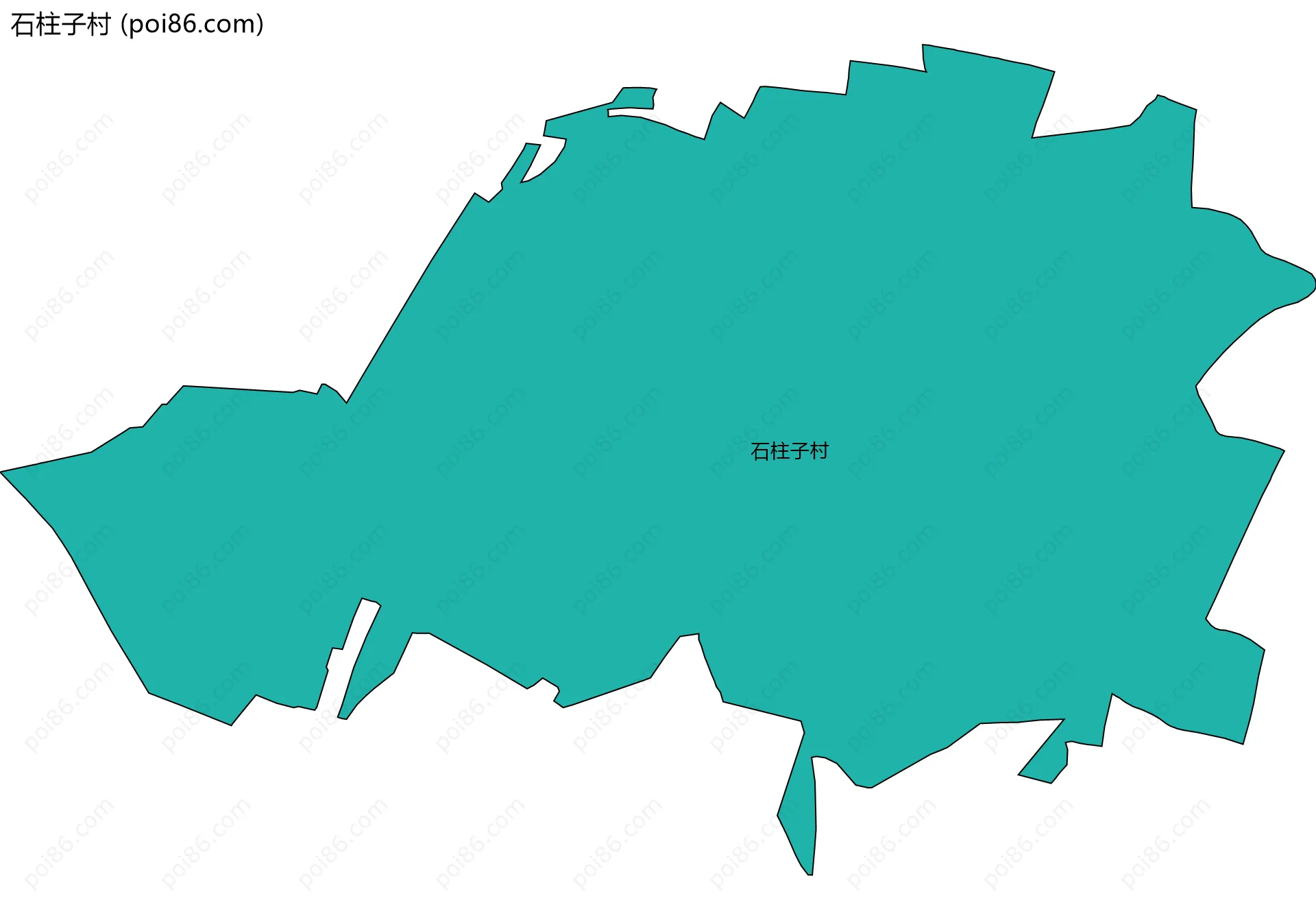 石柱子村边界地图