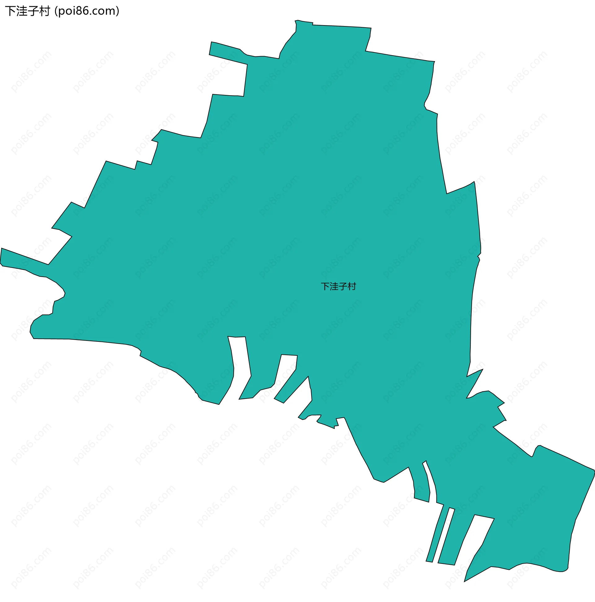 下洼子村边界地图