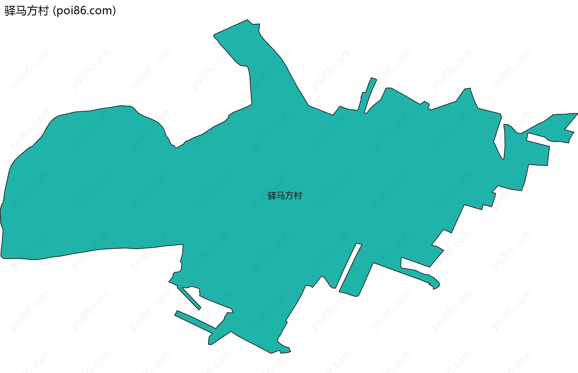 驿马方村边界地图