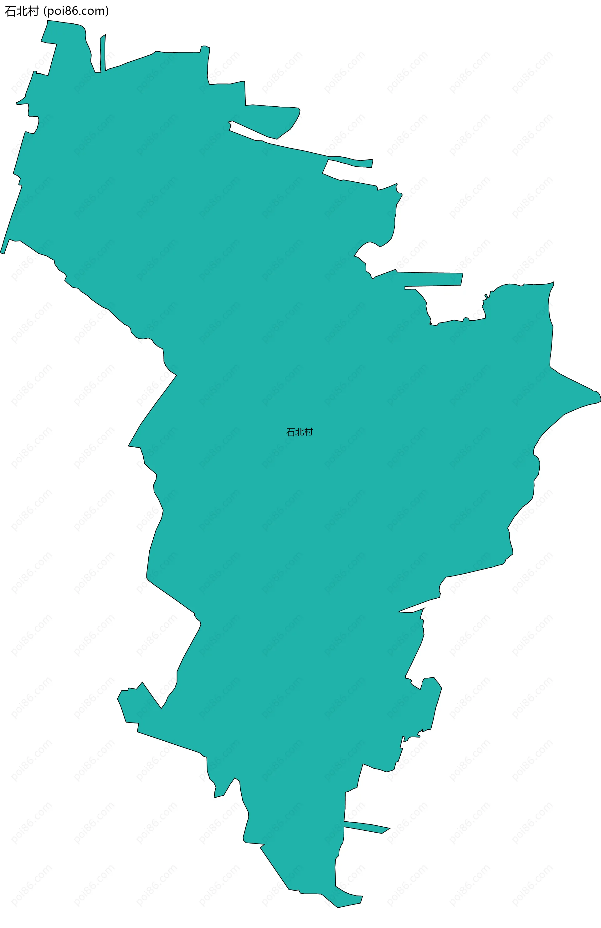 石北村边界地图