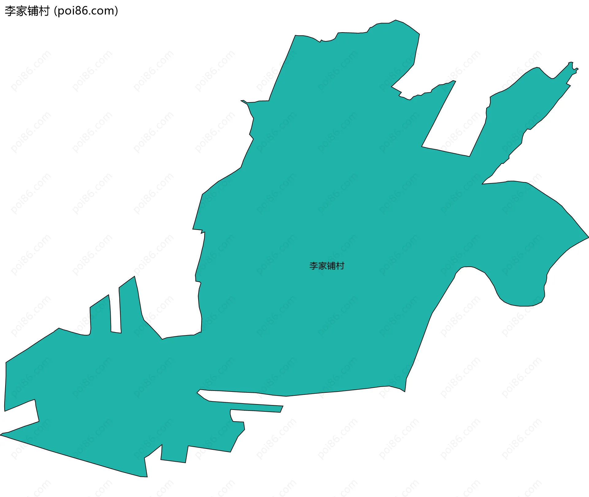 李家铺村边界地图