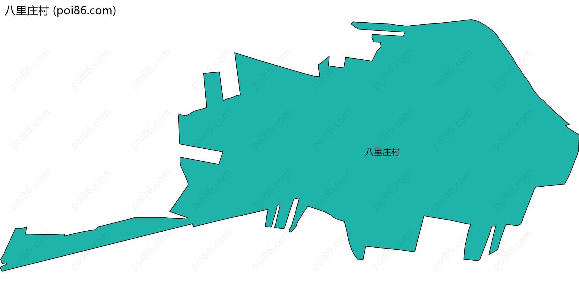 八里庄村边界地图