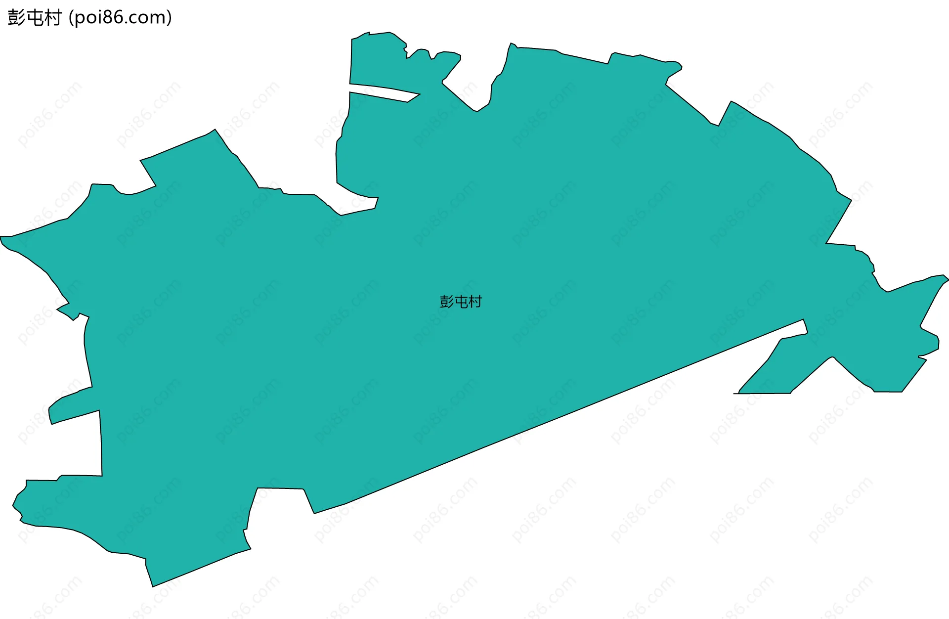 彭屯村边界地图