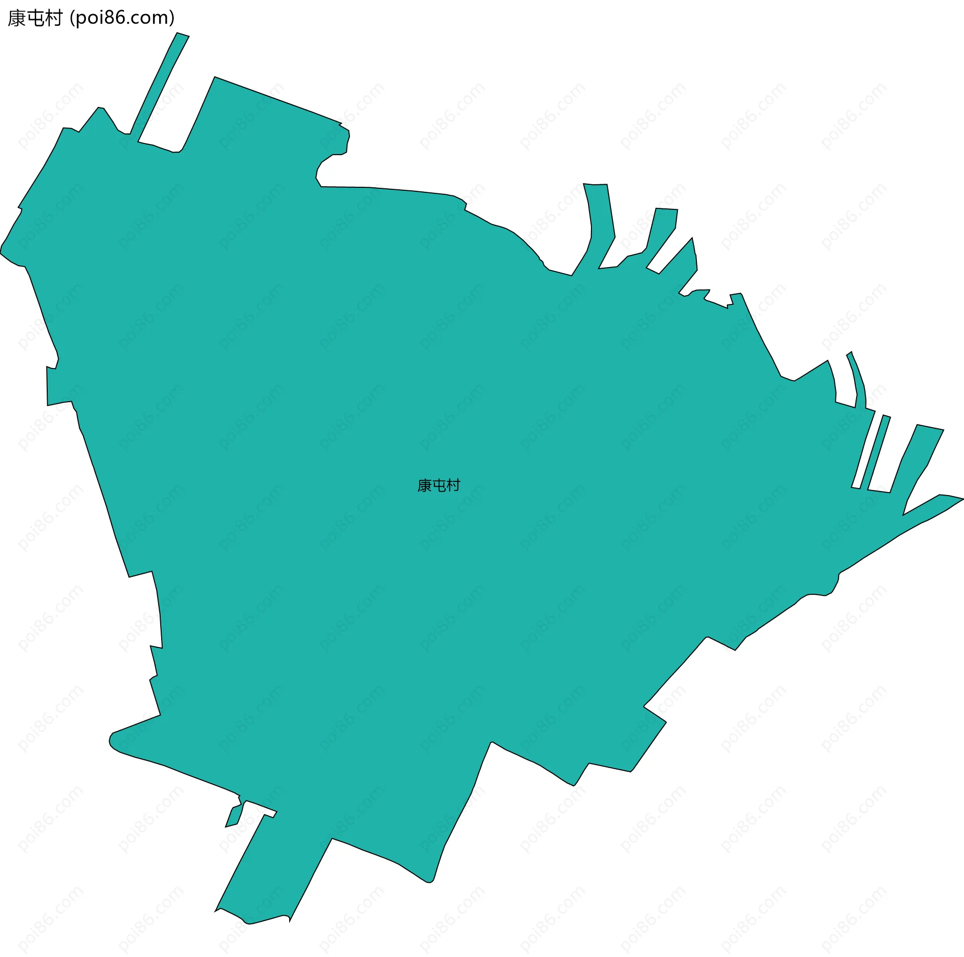 康屯村边界地图