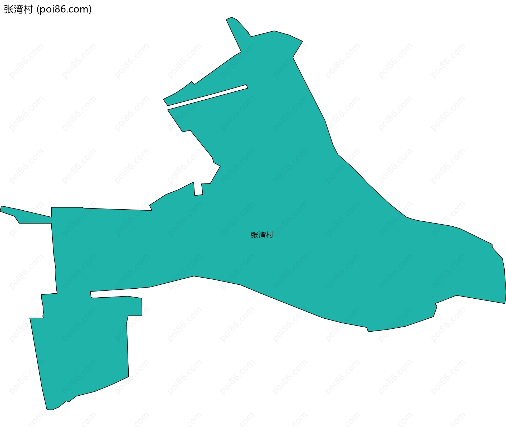张湾村边界地图