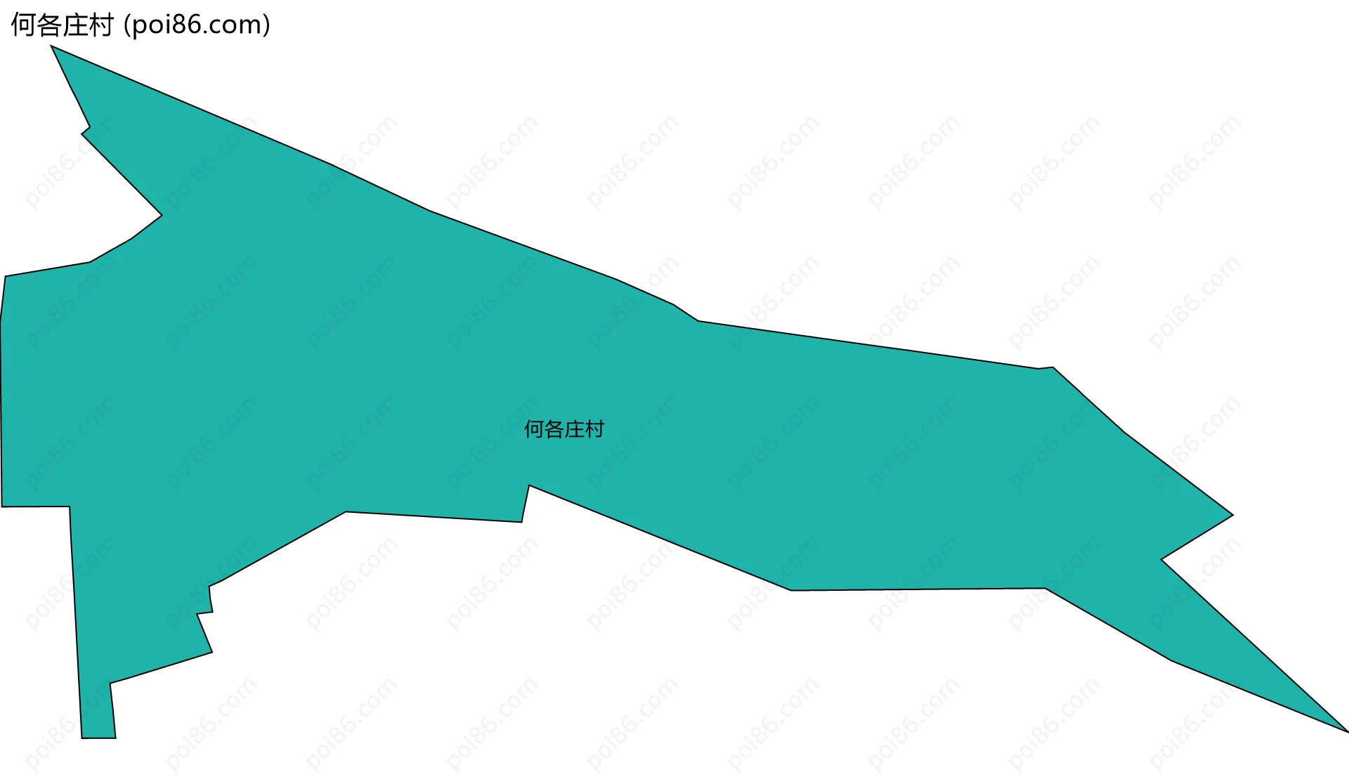 何各庄村边界地图