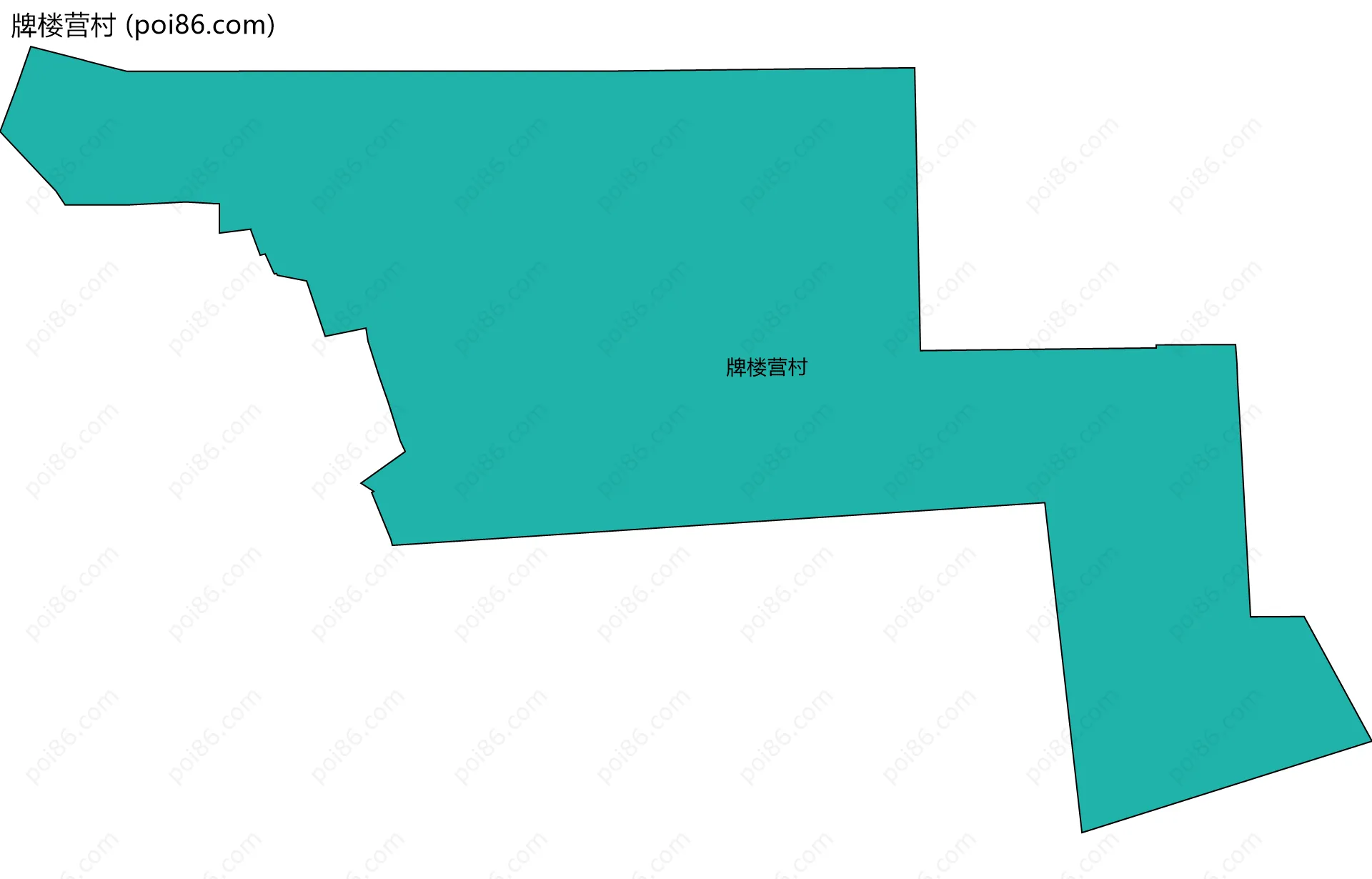 牌楼营村边界地图