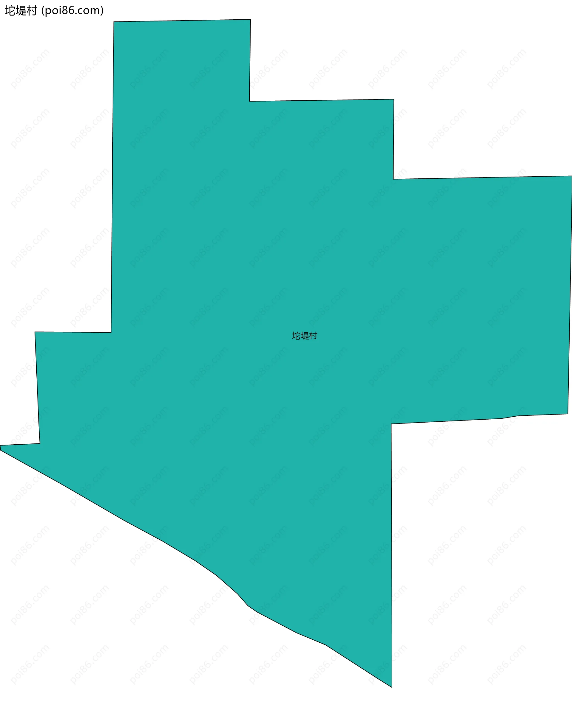 坨堤村边界地图