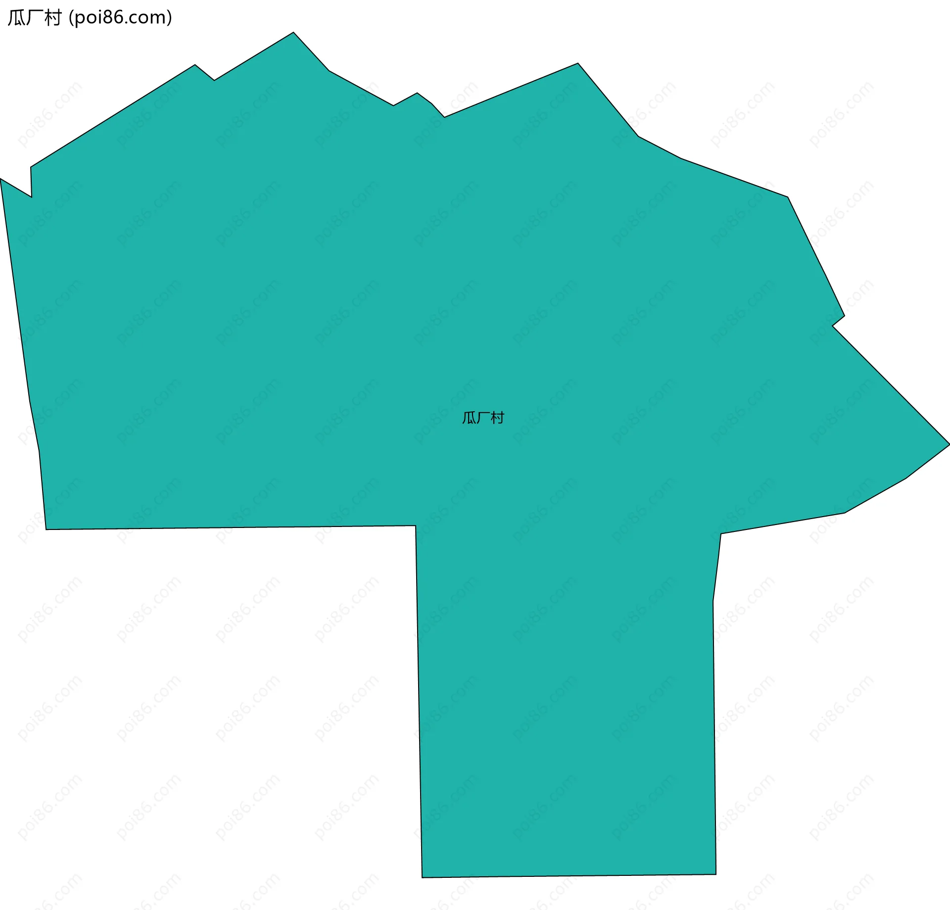 瓜厂村边界地图