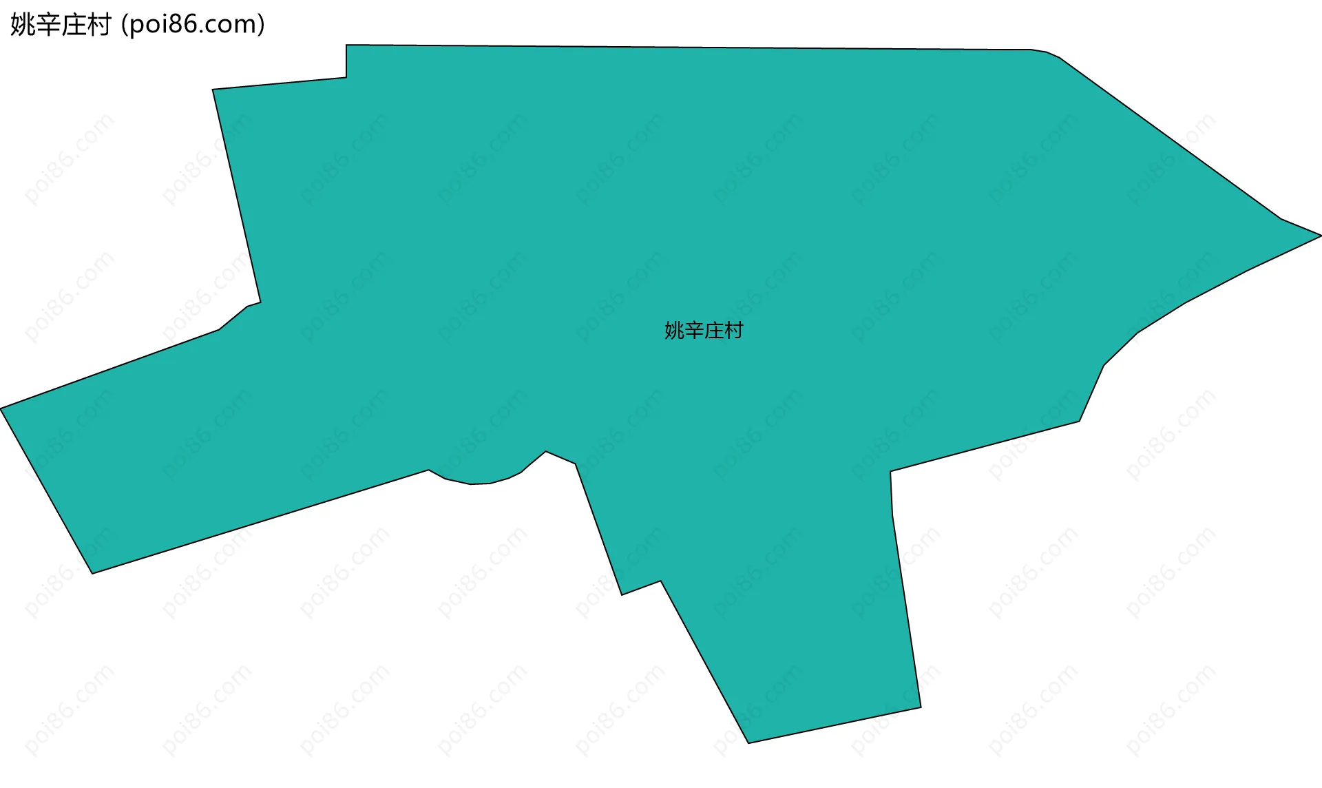 姚辛庄村边界地图