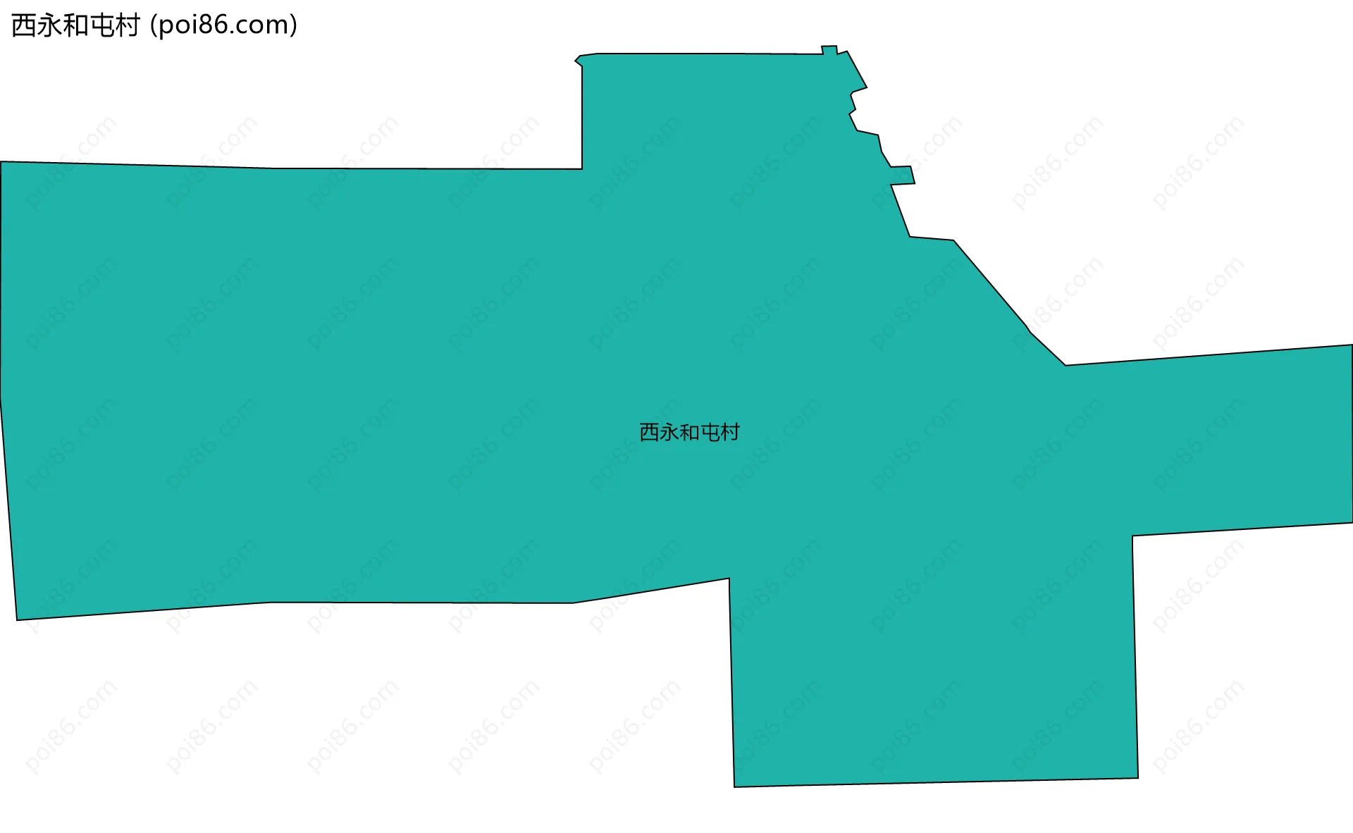 西永和屯村边界地图