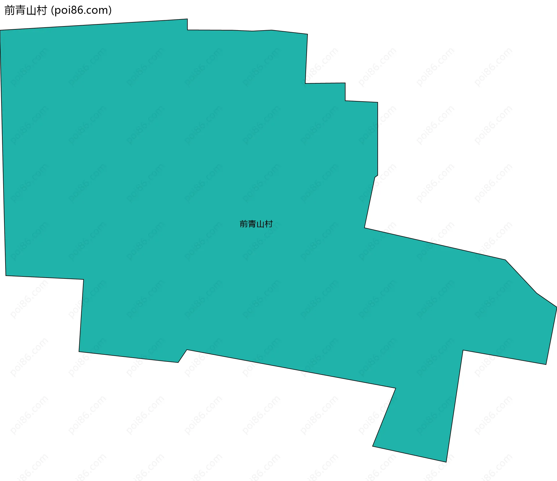前青山村边界地图