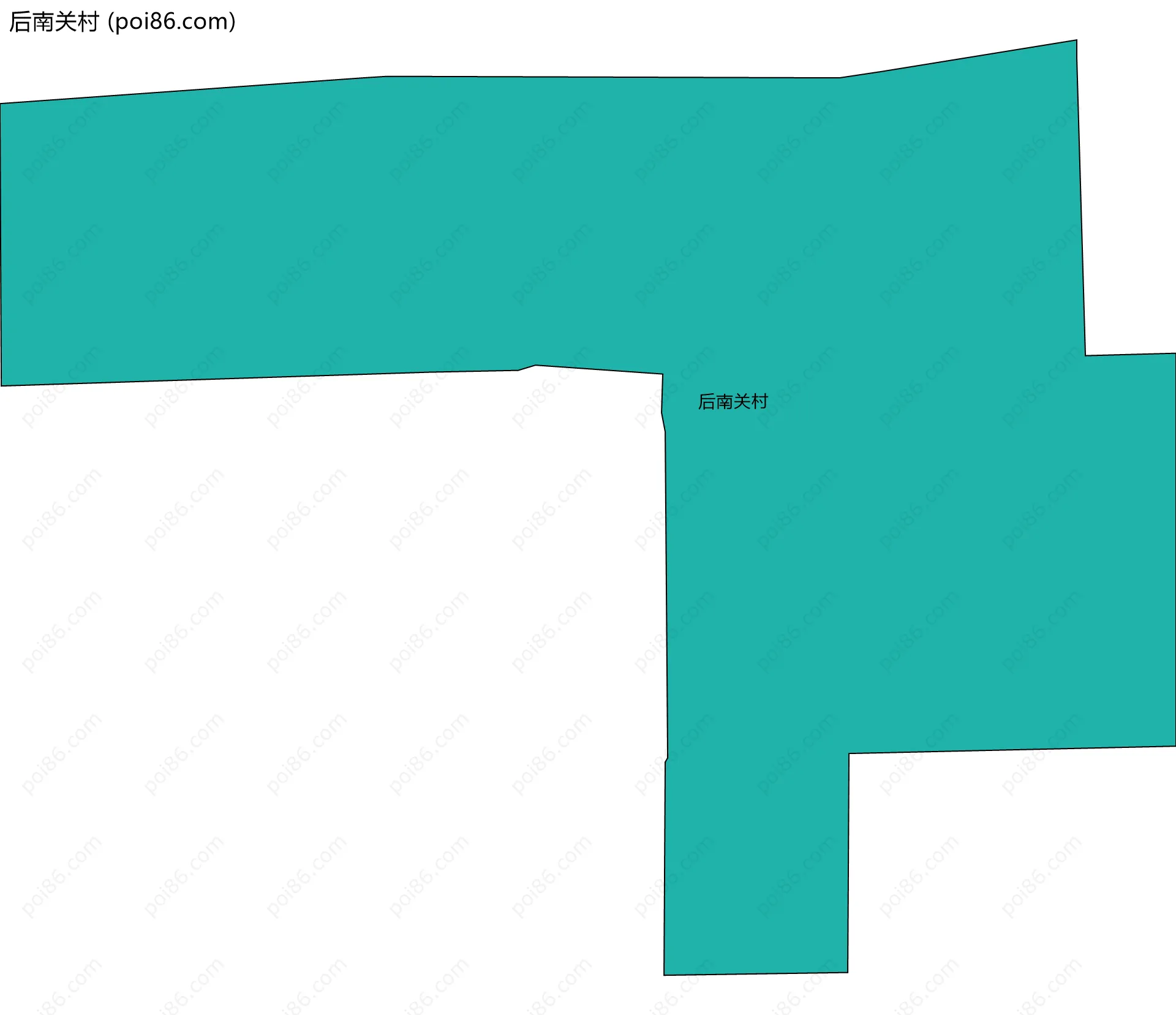 后南关村边界地图