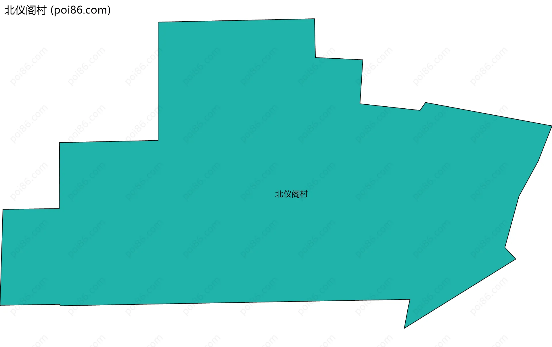 北仪阁村边界地图