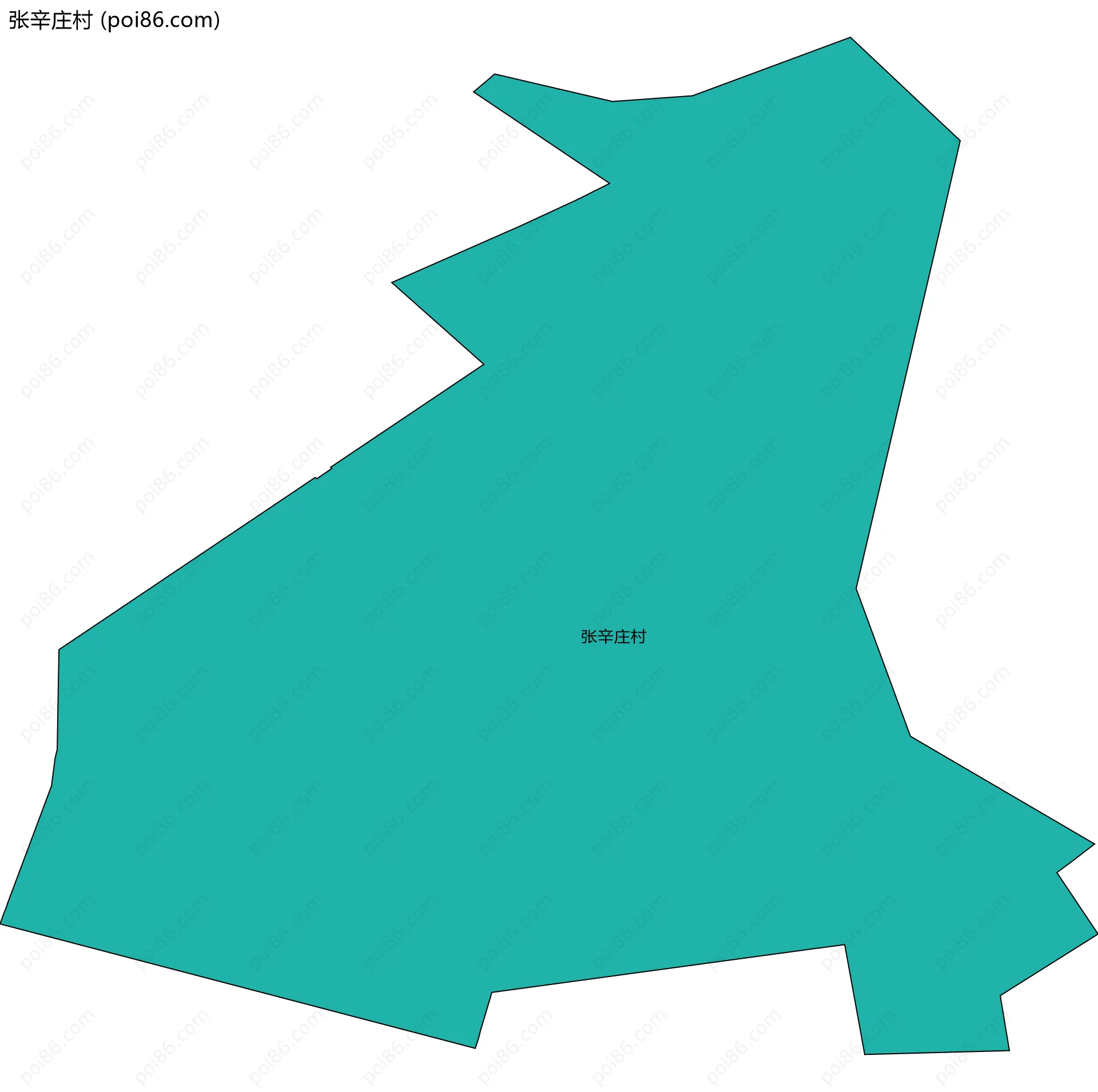 张辛庄村边界地图