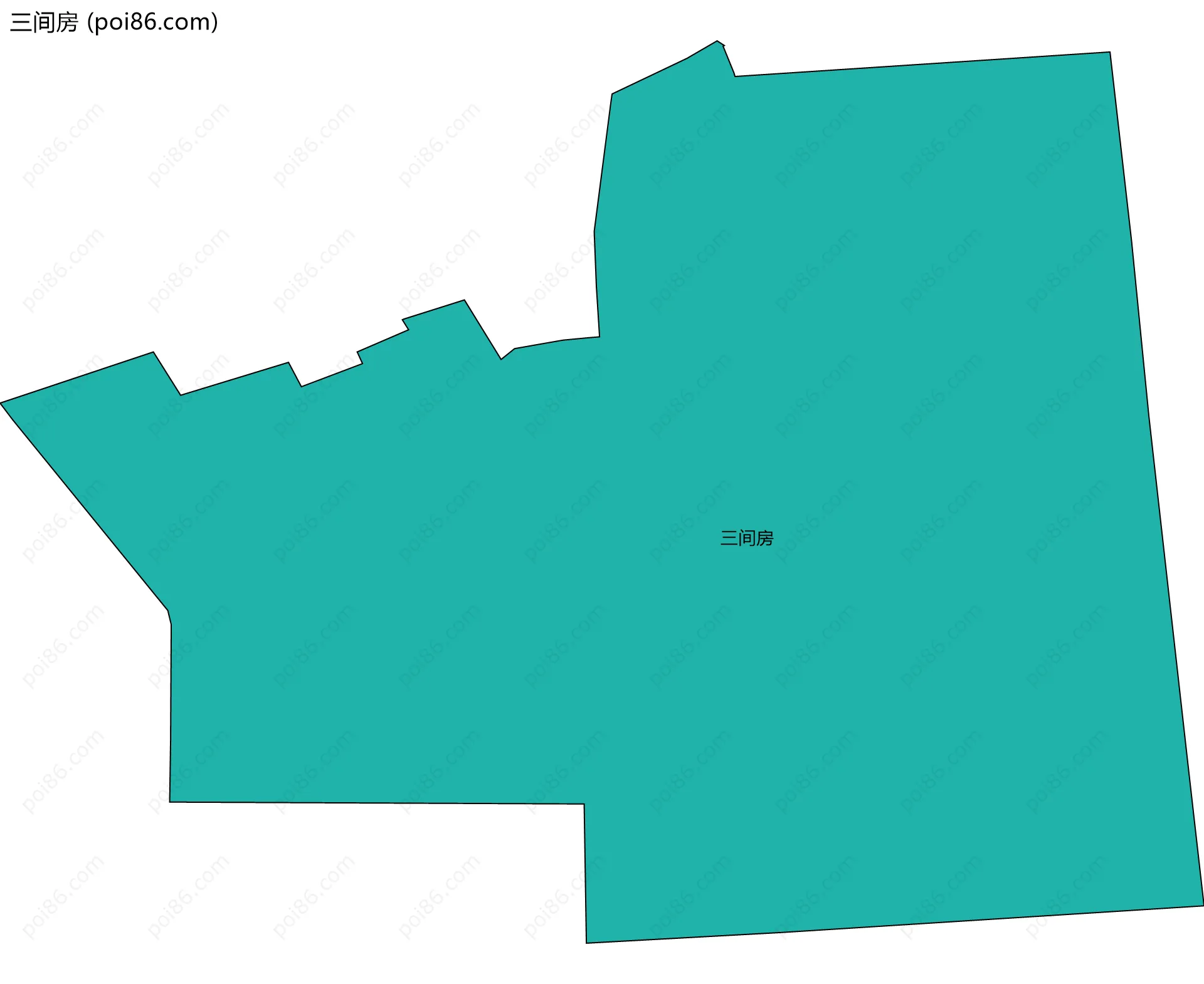 三间房边界地图