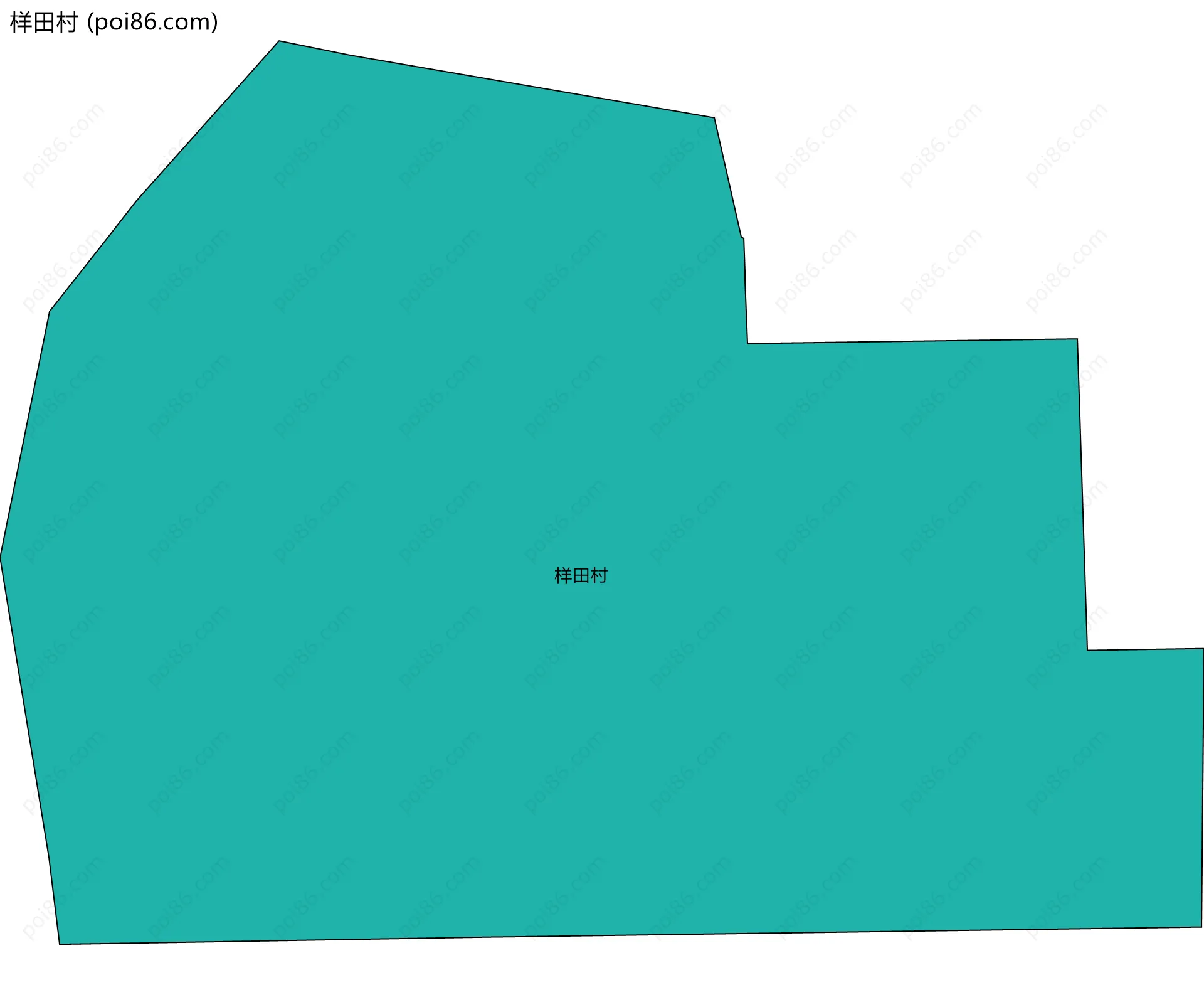 样田村边界地图