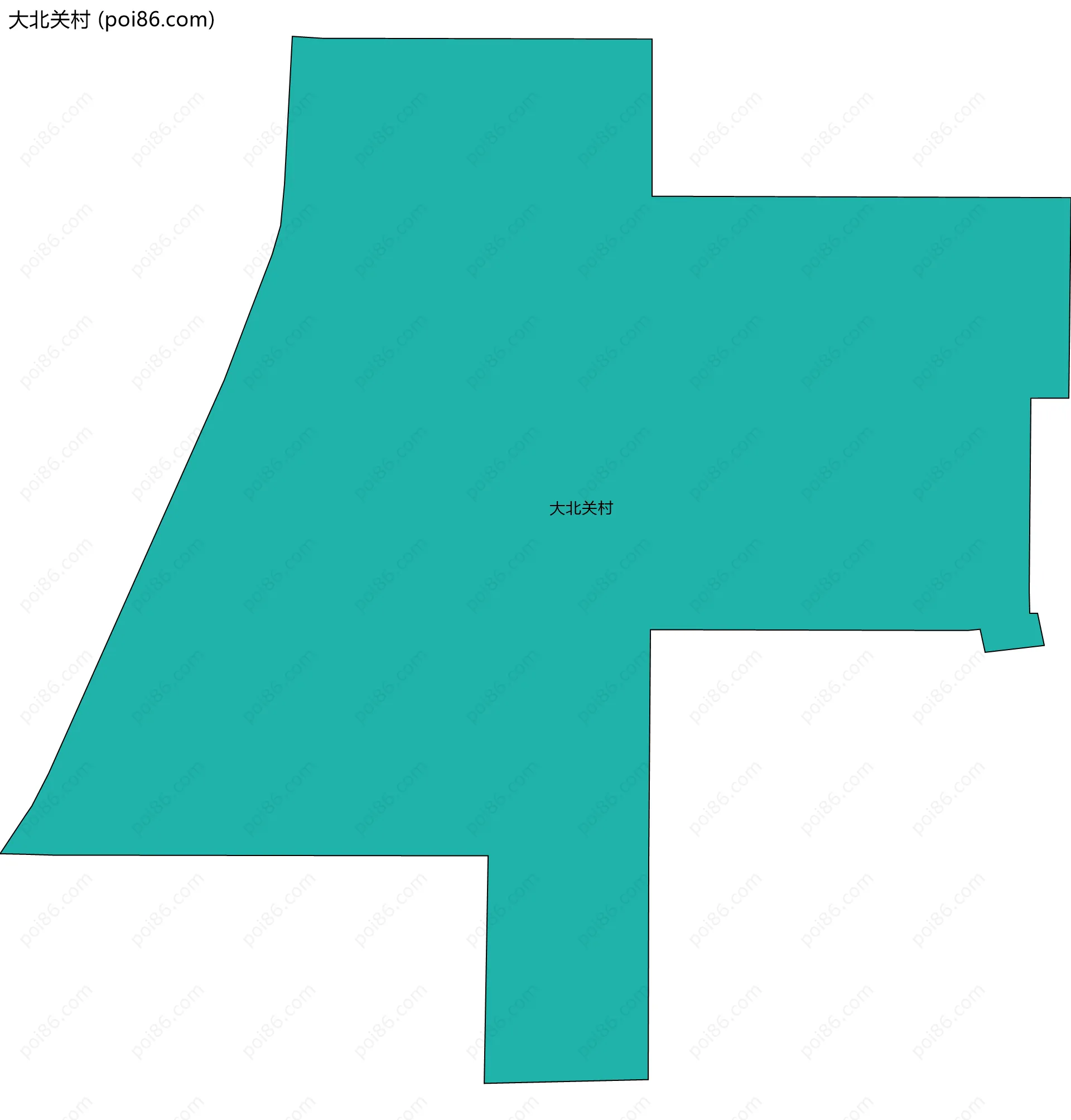 大北关村边界地图
