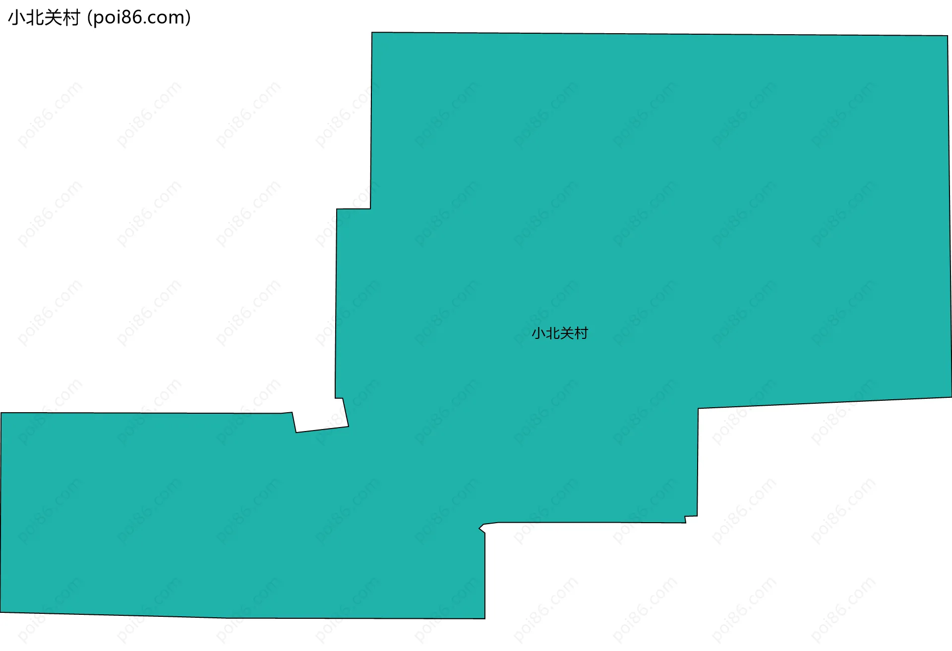 小北关村边界地图