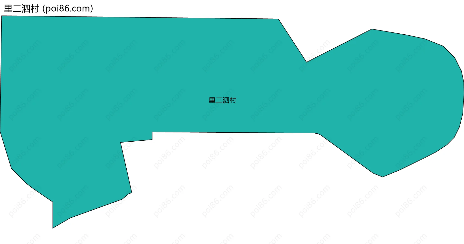 里二泗村边界地图