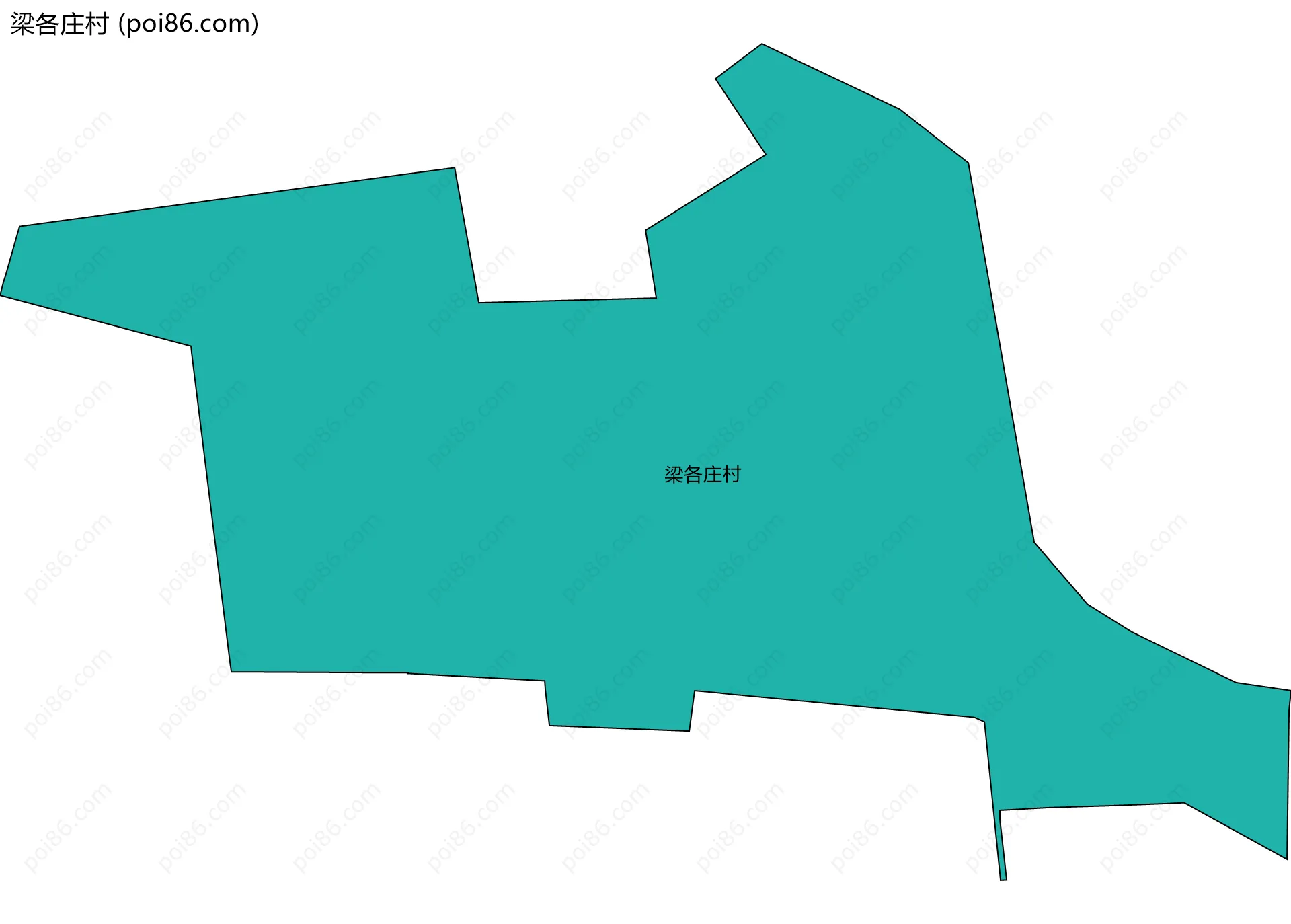 梁各庄村边界地图