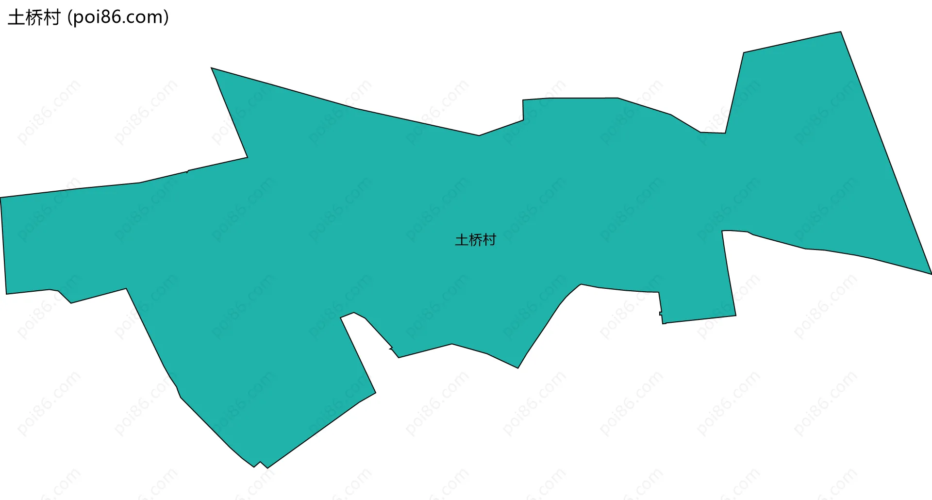 土桥村边界地图