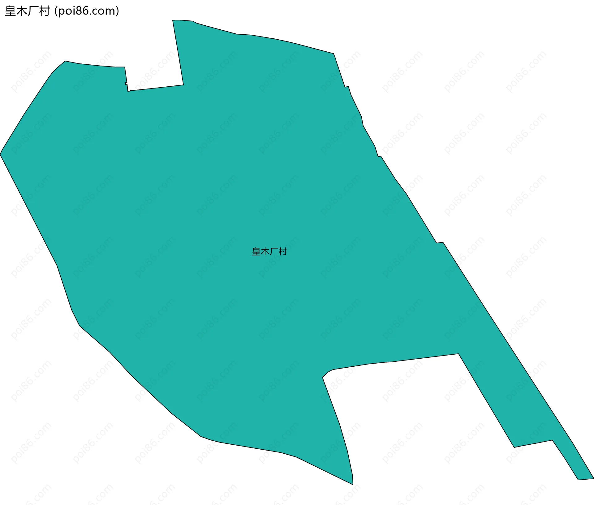 皇木厂村边界地图