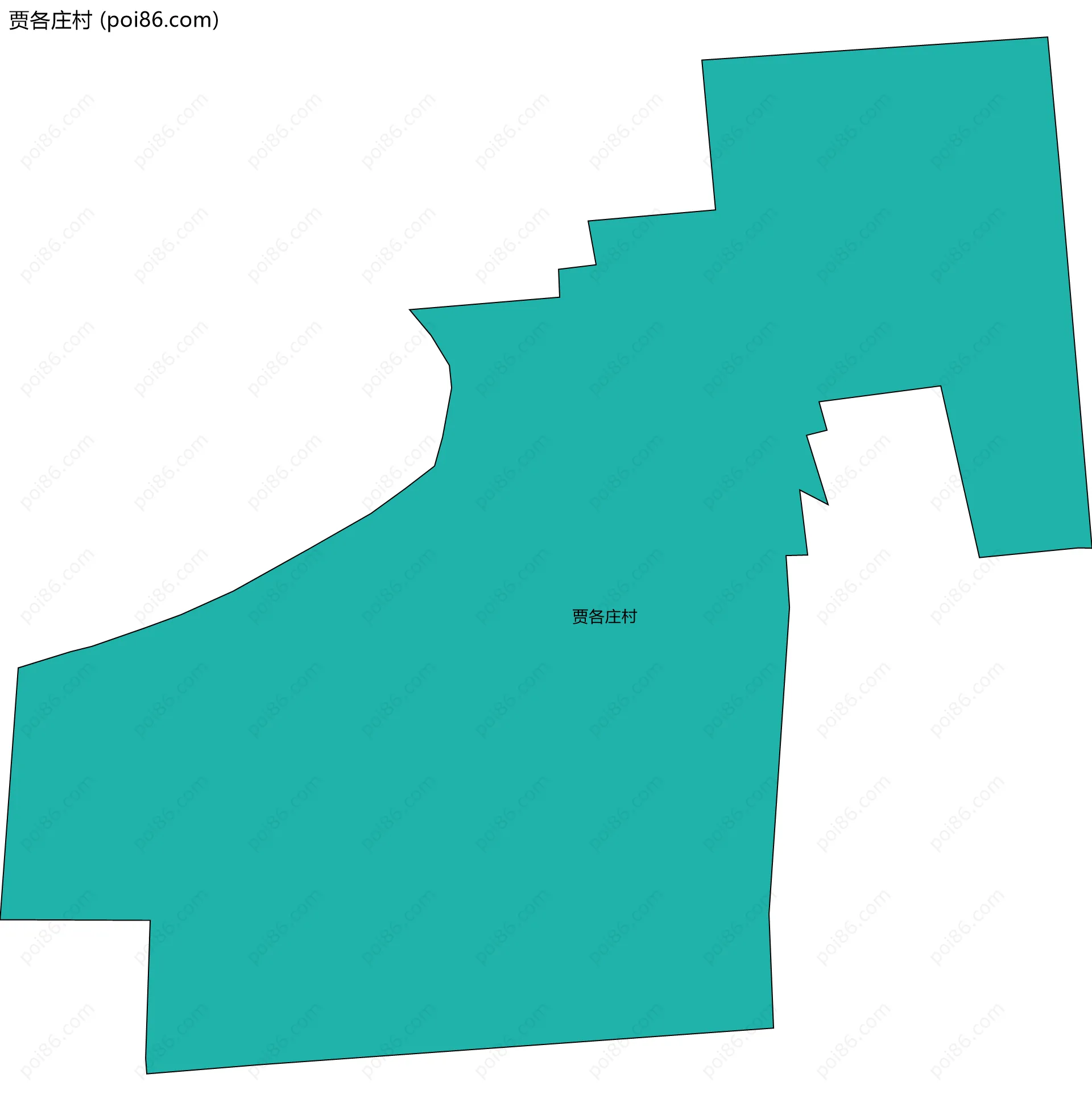贾各庄村边界地图