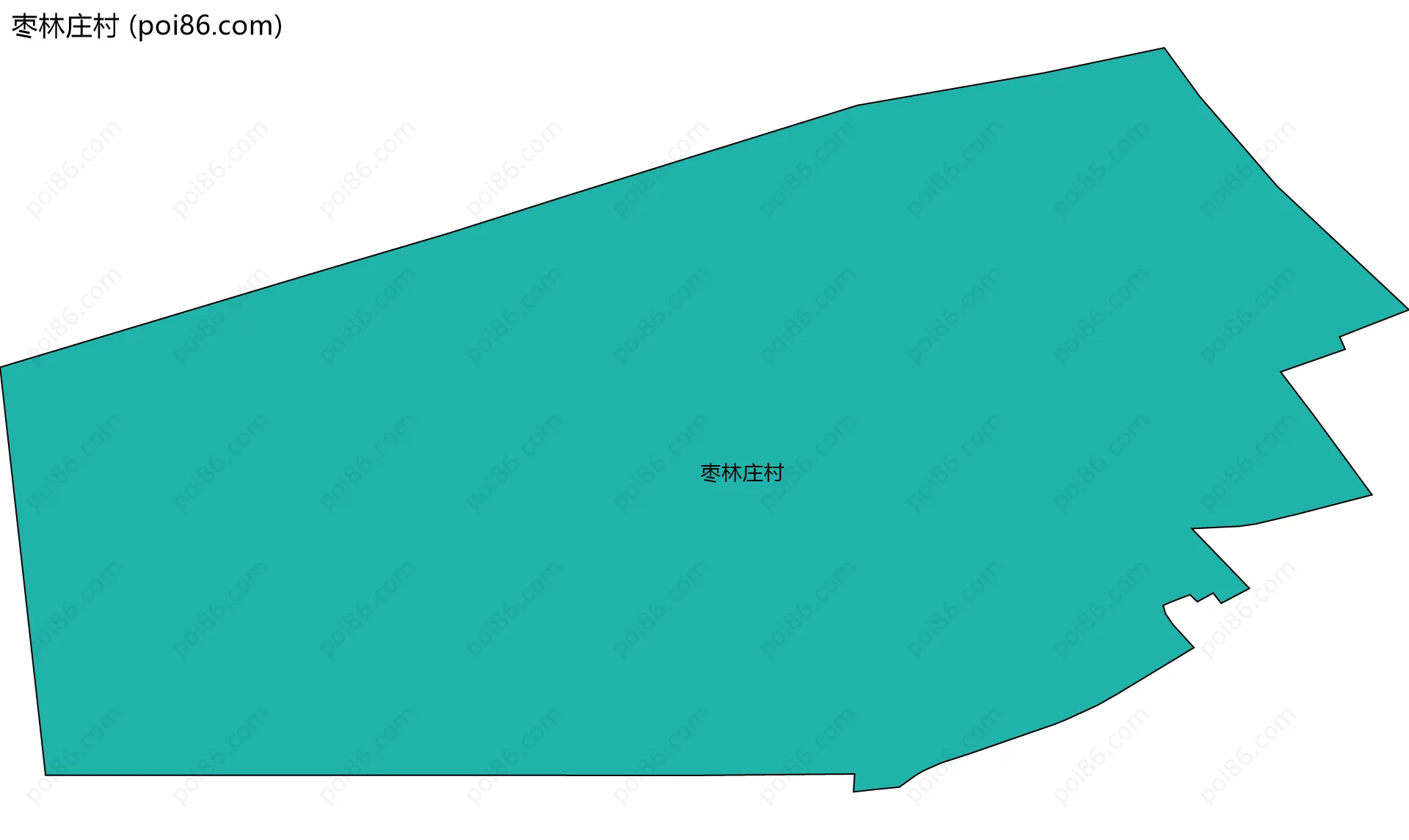 枣林庄村边界地图