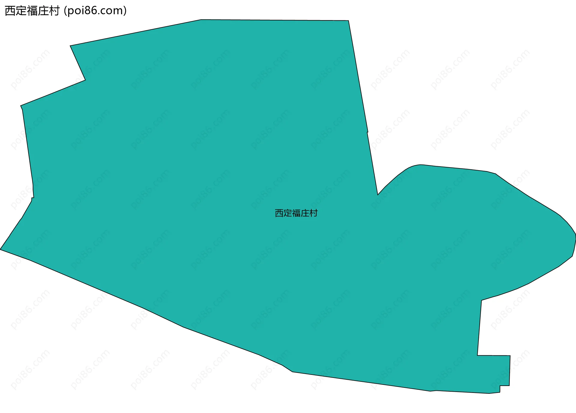 西定福庄村边界地图