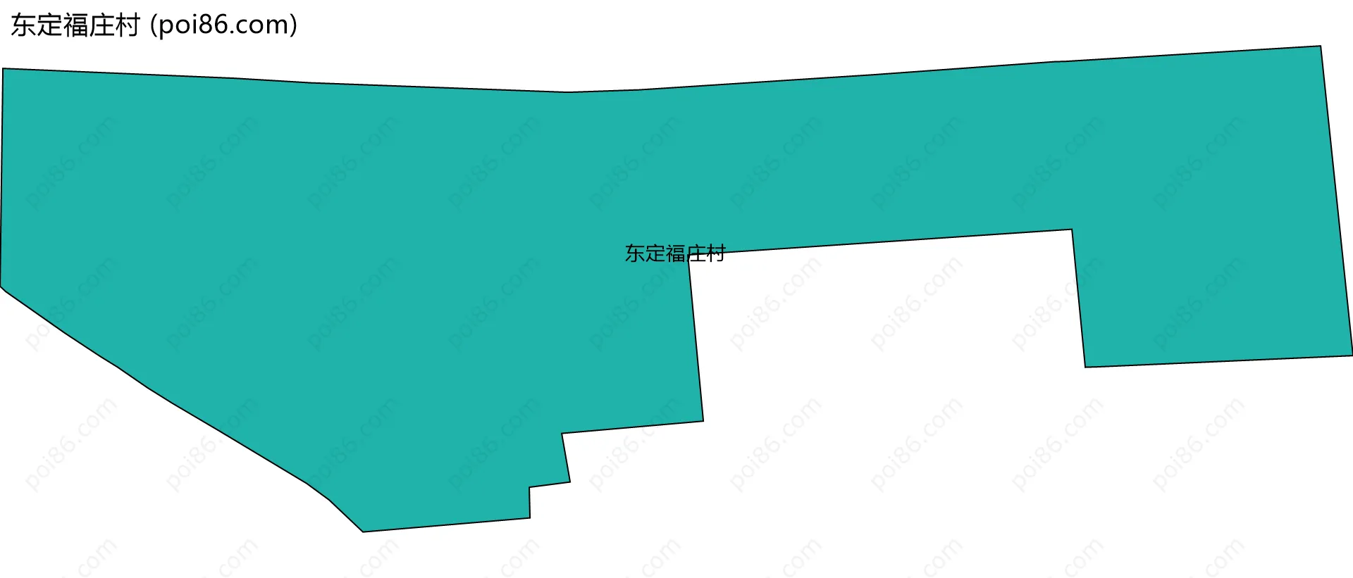 东定福庄村边界地图