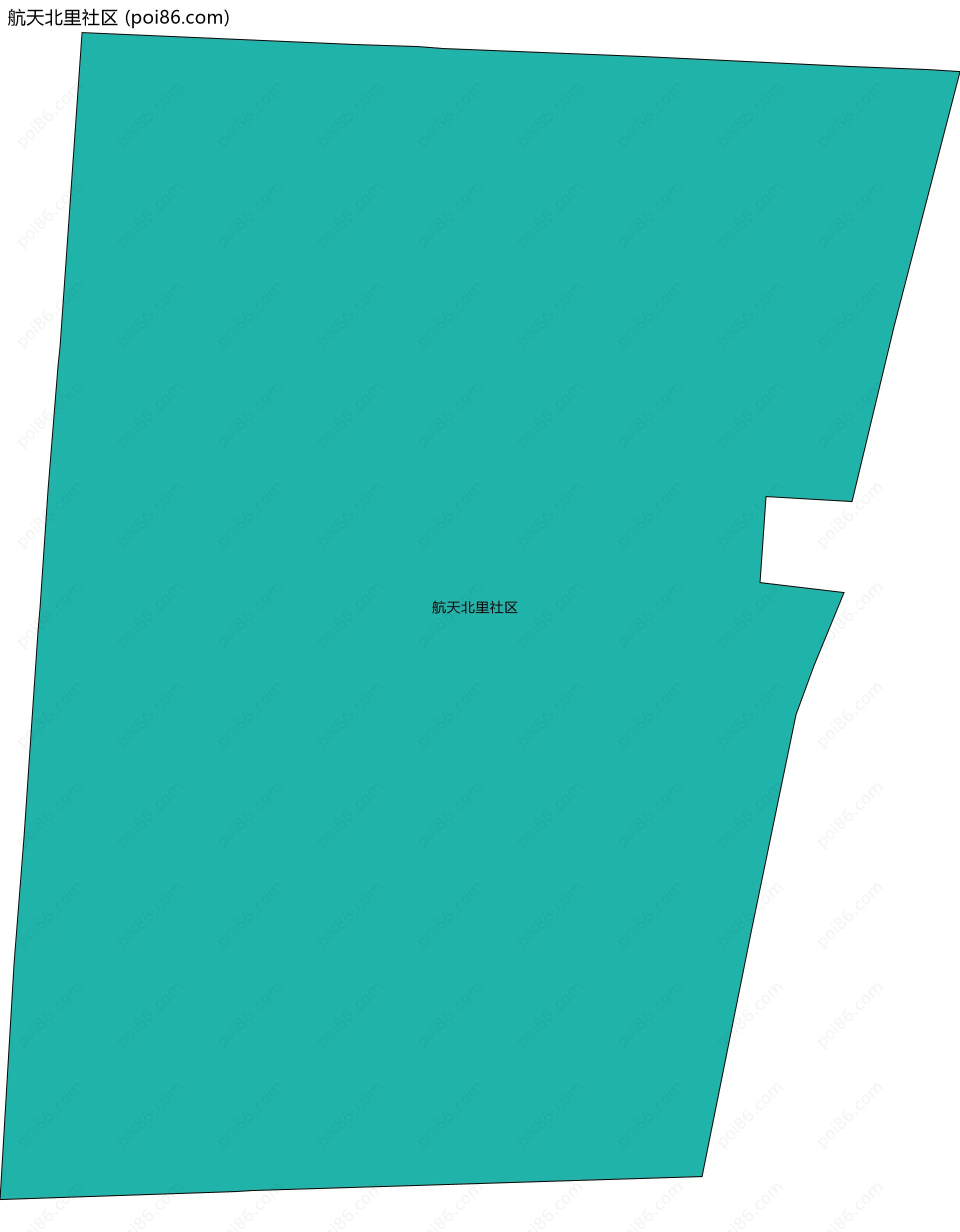 航天北里社区边界地图