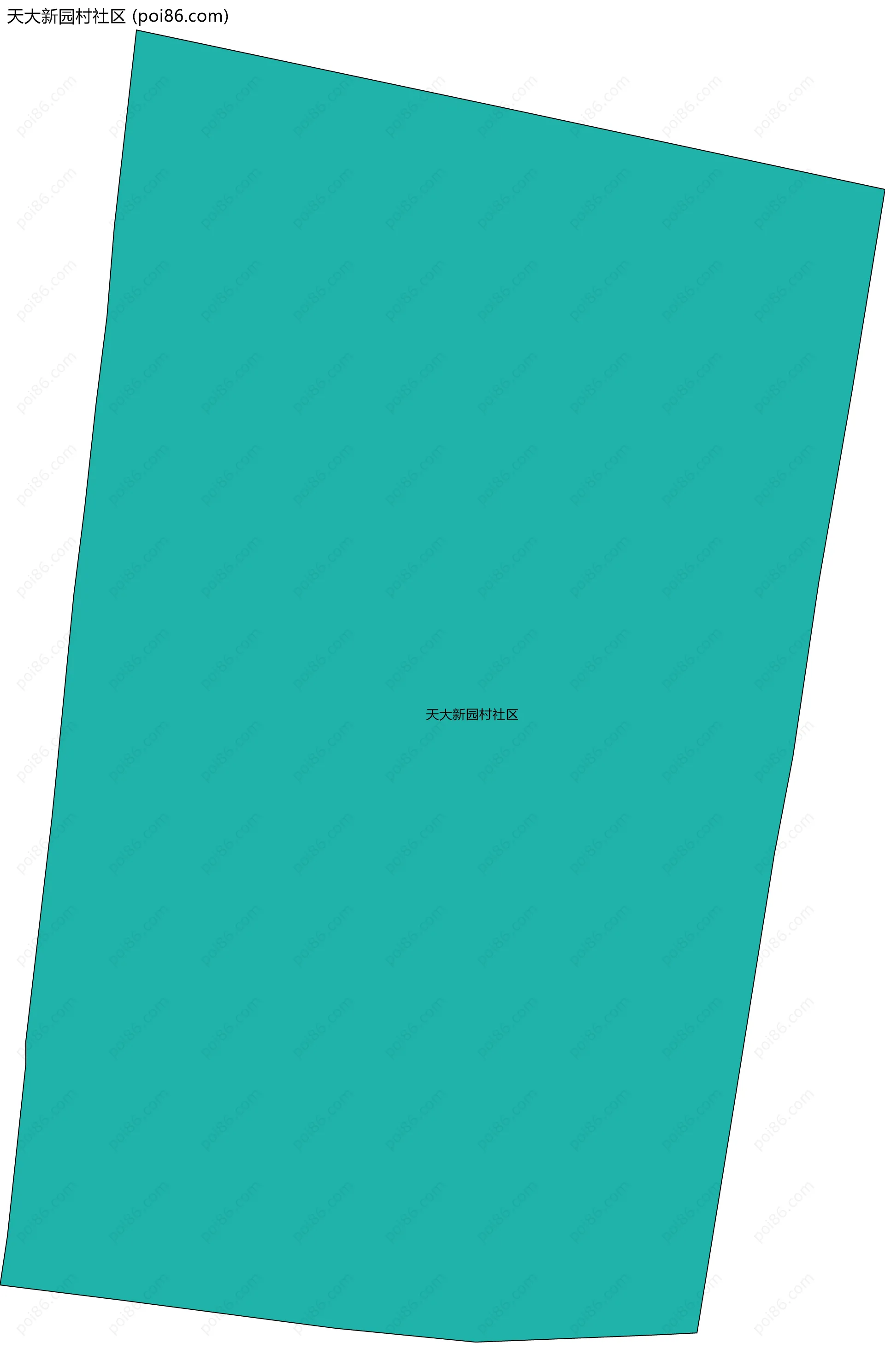 天大新园村社区边界地图