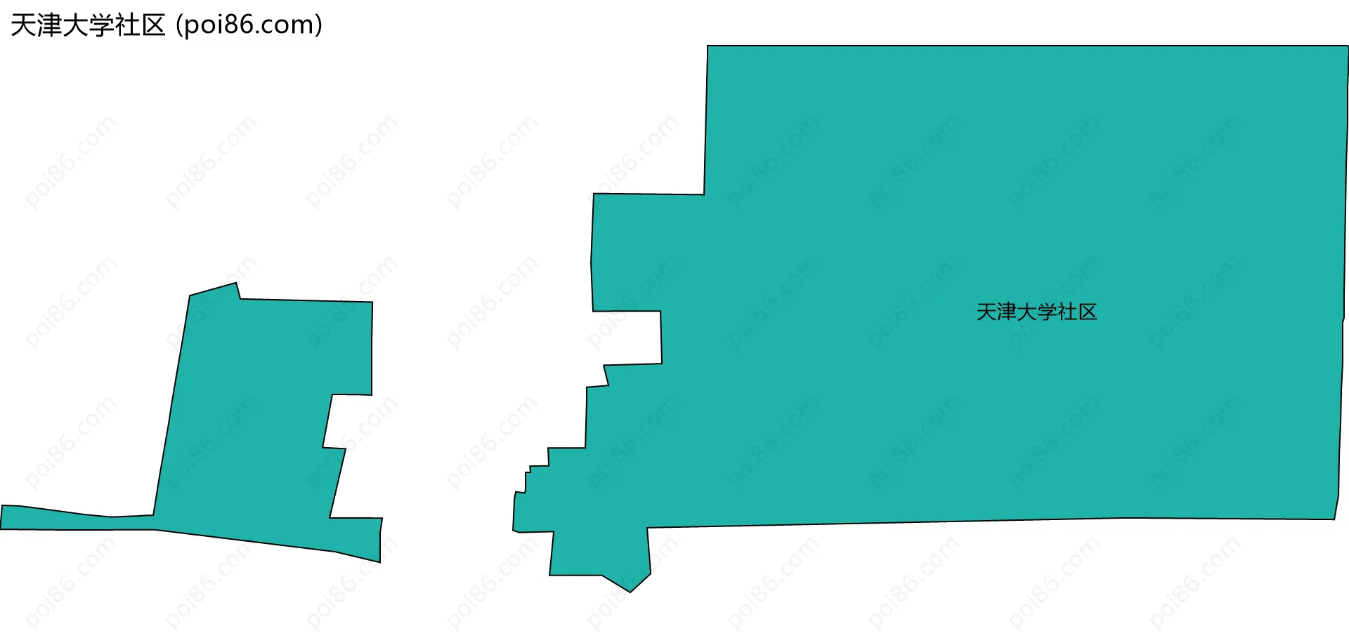 天津大学社区边界地图