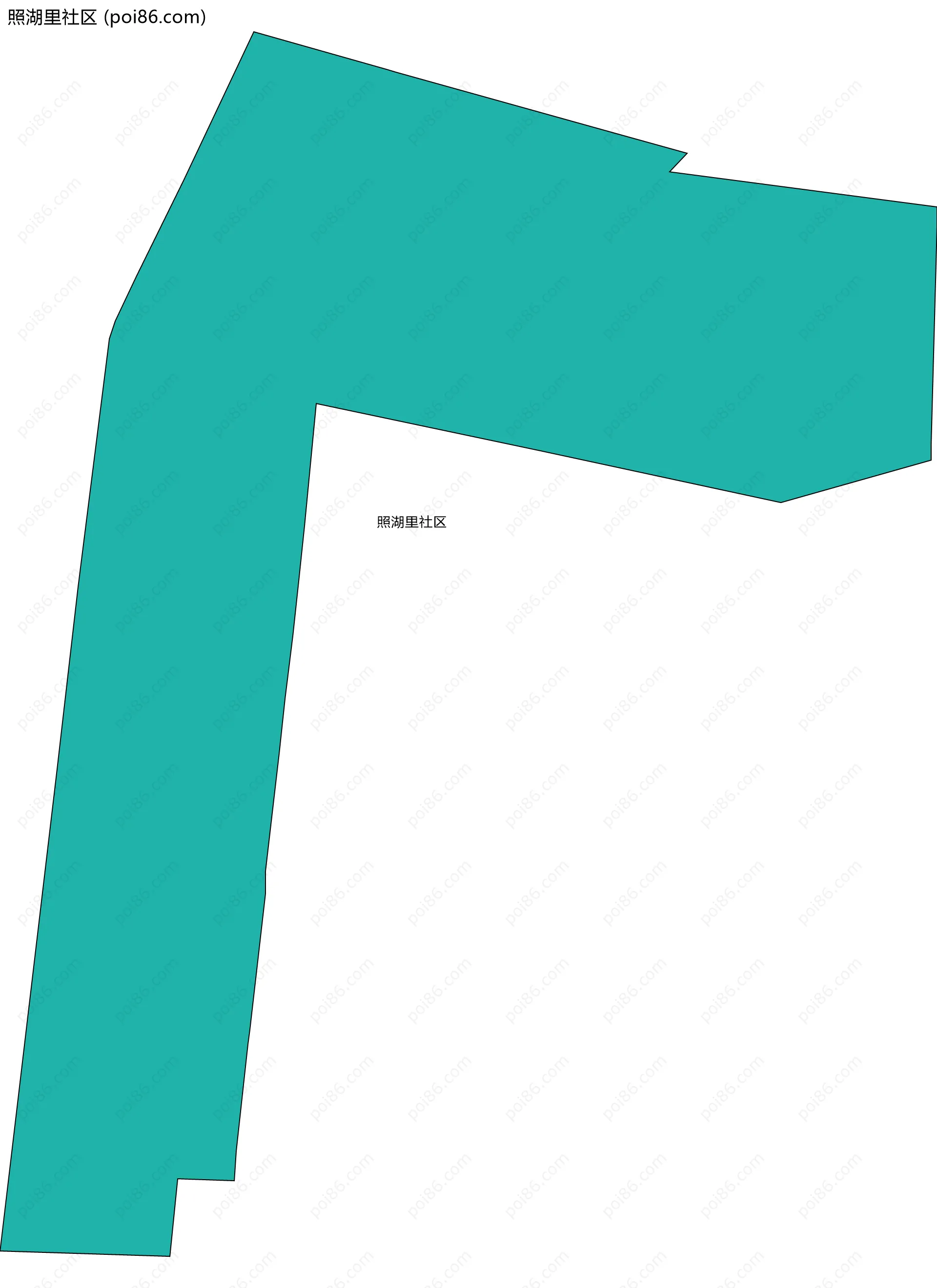 照湖里社区边界地图