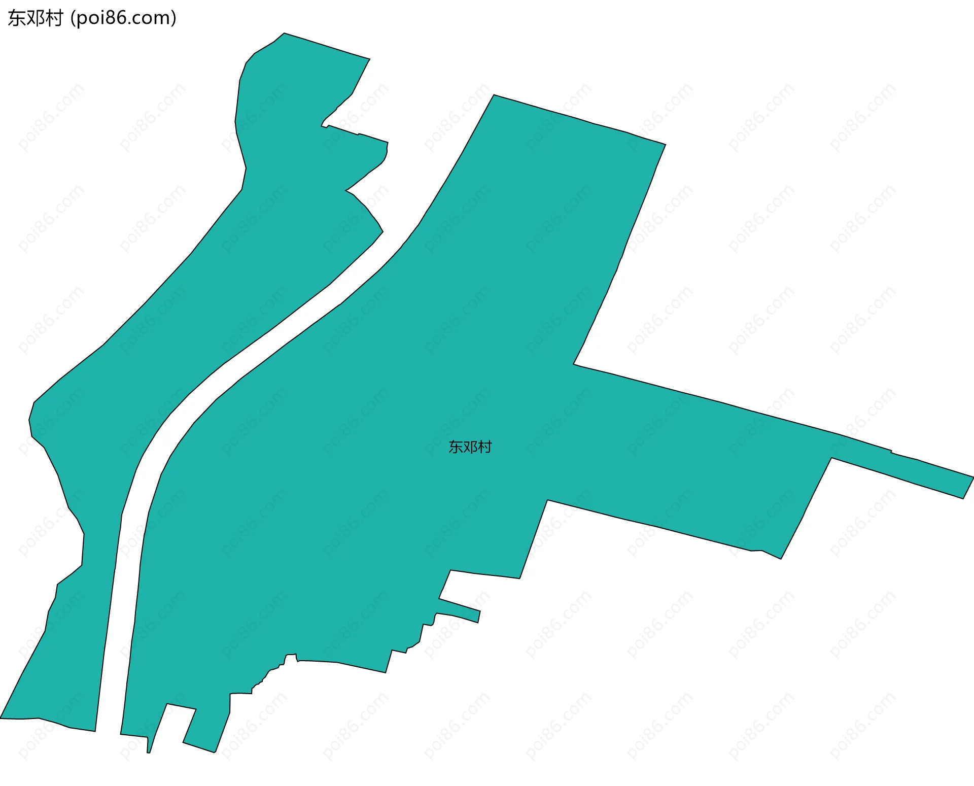 东邓村边界地图