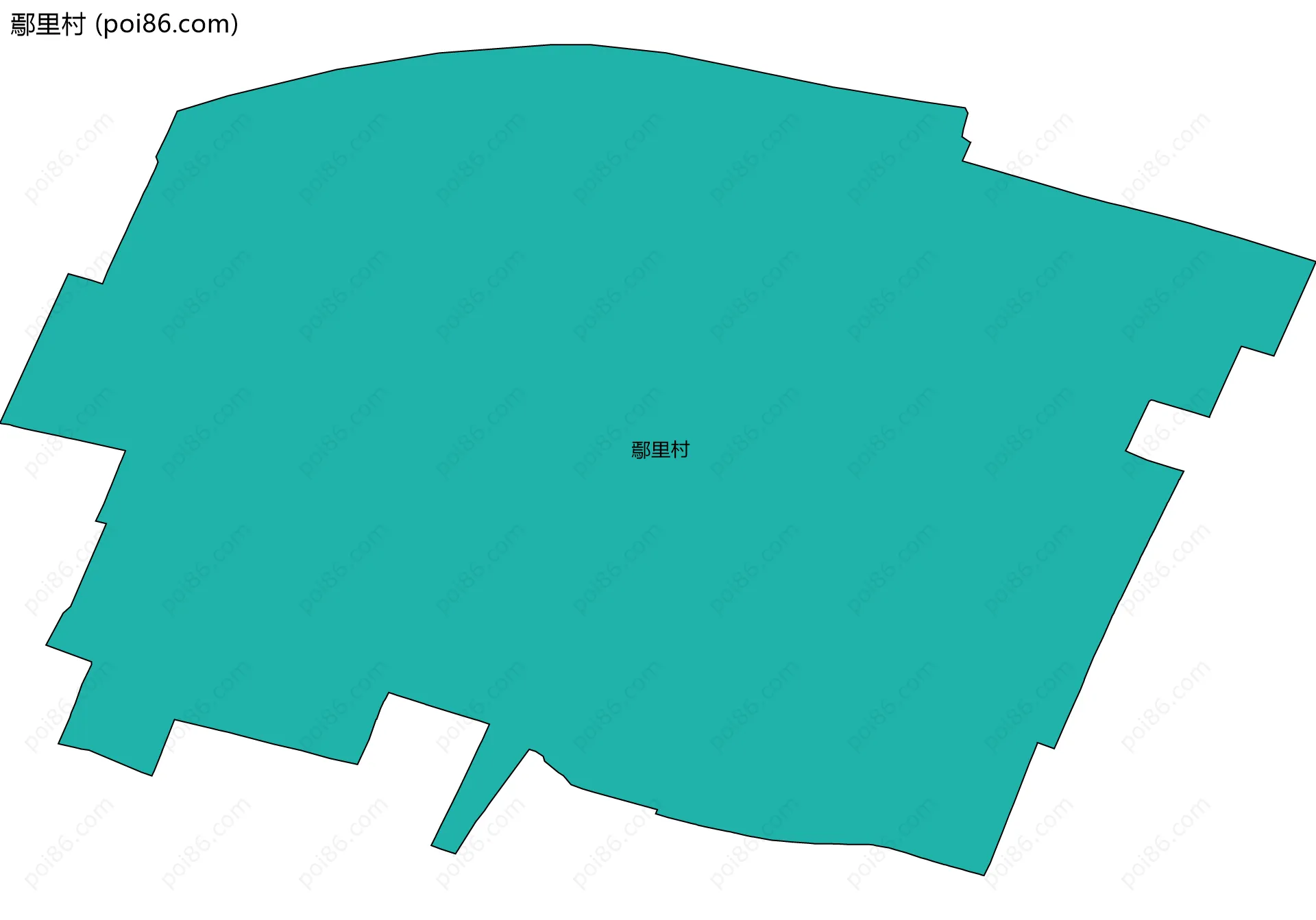 鄢里村边界地图