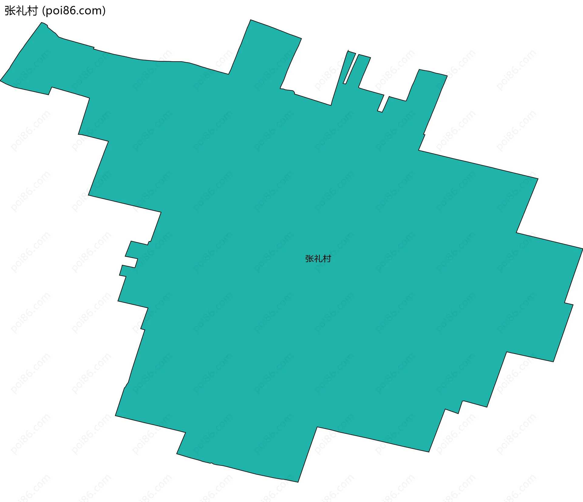 张礼村边界地图