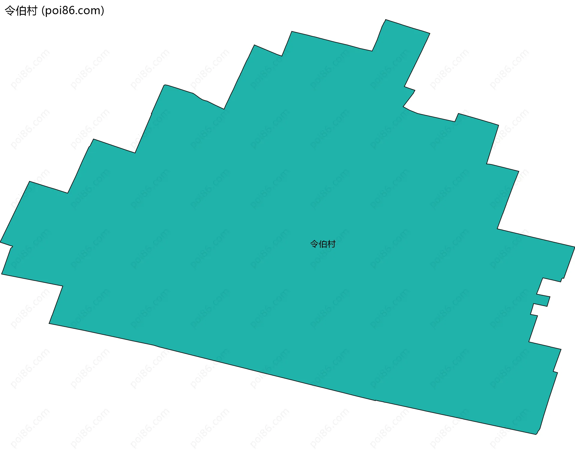 令伯村边界地图