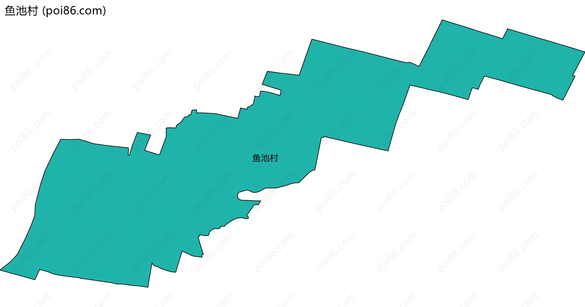 鱼池村边界地图